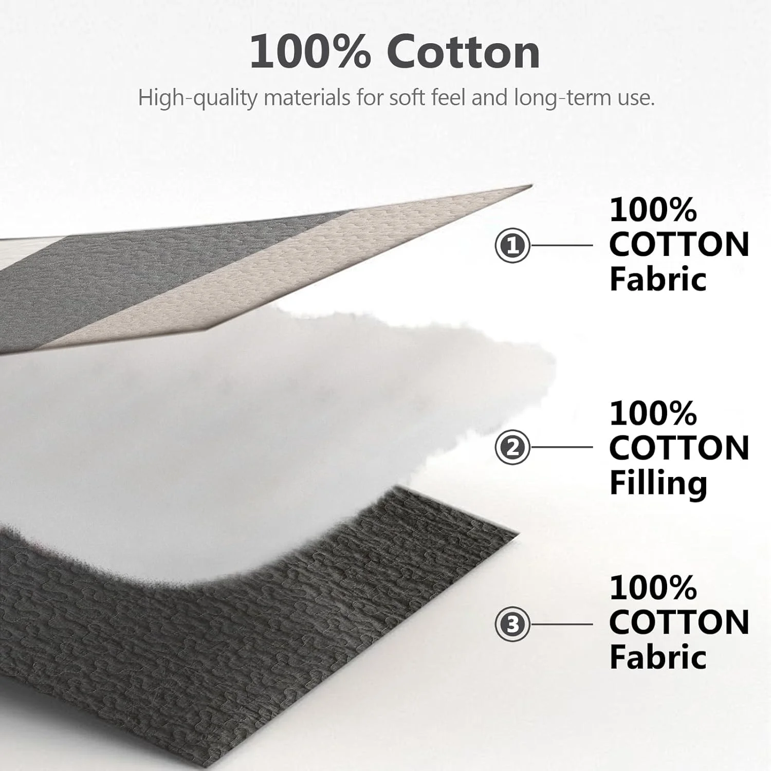 روتختی بزرگ پنبهای 100% دوهونگ، طرح راه راه خاکستری، 3 تکه، سایز 305x305 سانتیمتر روتختی بزرگ پنبهای 100% دوهونگ، طرح راه راه خاکستری، 3 تکه، سایز 305x305 سانتیمتر