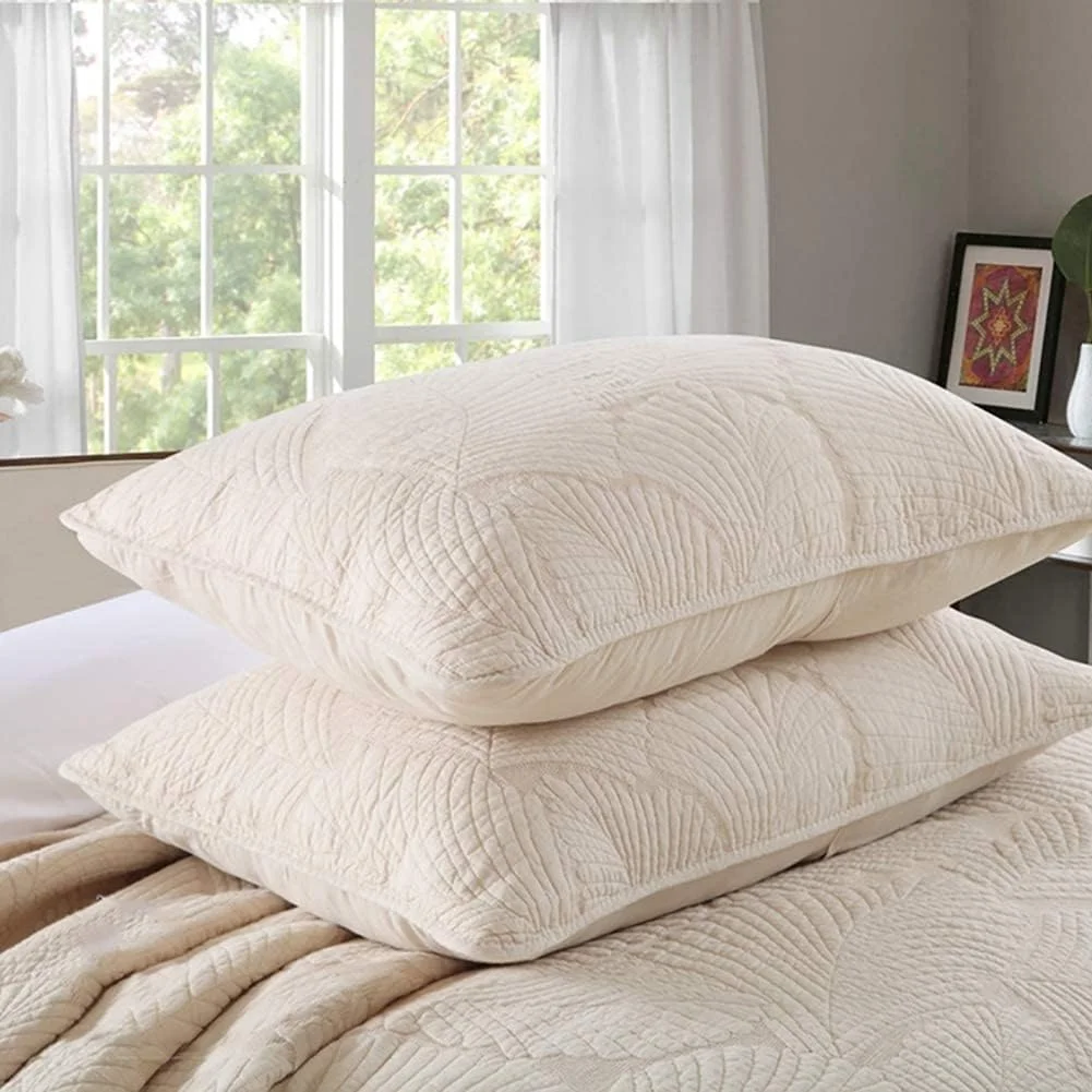 ست روتختی لحافی دو رو طرح برجسته با 2 روبالشتی، رو تختی، ست ملحفه تزئینی، بژ، سایز کینگ