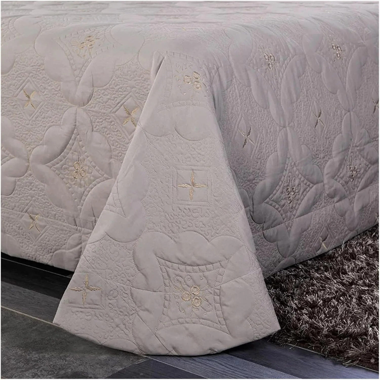 ست روتختی سه تکه کینگ سایز لوکس 600TC پنبه مصری، لحاف روتختی با روبالشتی ست، رنگ ثابت چندگانه، تخت خواب لوکس در یک کیف (E 245X270cm 3 تکه)