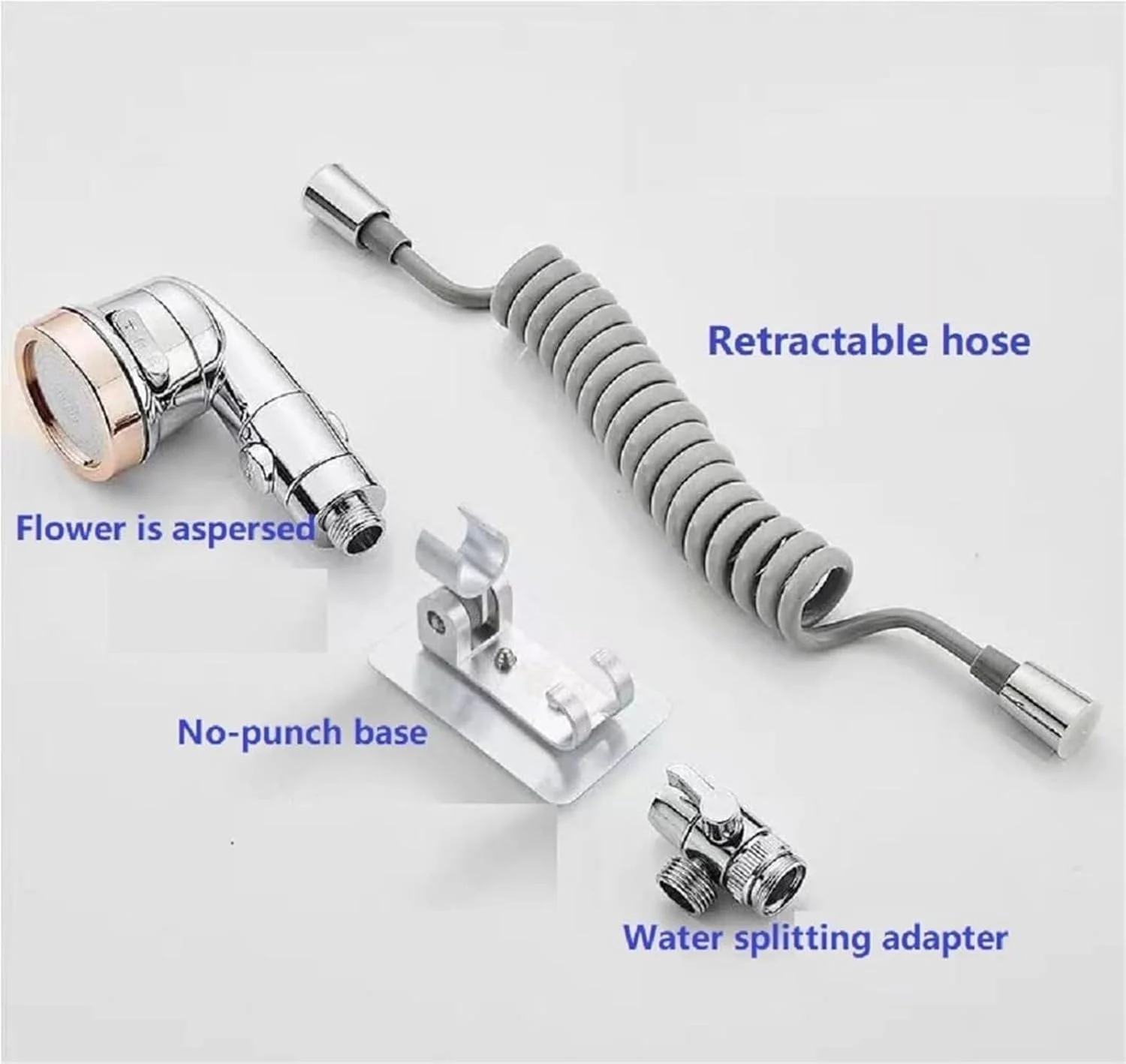 سردوش شیر آب فروشگاه THE WHITE SHOP مناسب سینک-حمام-باغ - اتصال شلنگ اسپری؛ برای شستشوی مو و آبکشی سگ خانگی و حمام کودکان، دارای دکمه روشن/خاموش و افزایش طول سردوش شیر آب فروشگاه THE WHITE SHOP مناسب سینک-حمام-باغ - اتصال شلنگ اسپری؛ برای شستشوی مو و آبکشی سگ خانگی و حمام کودکان، دارای دکمه روشن/خاموش و افزایش طول