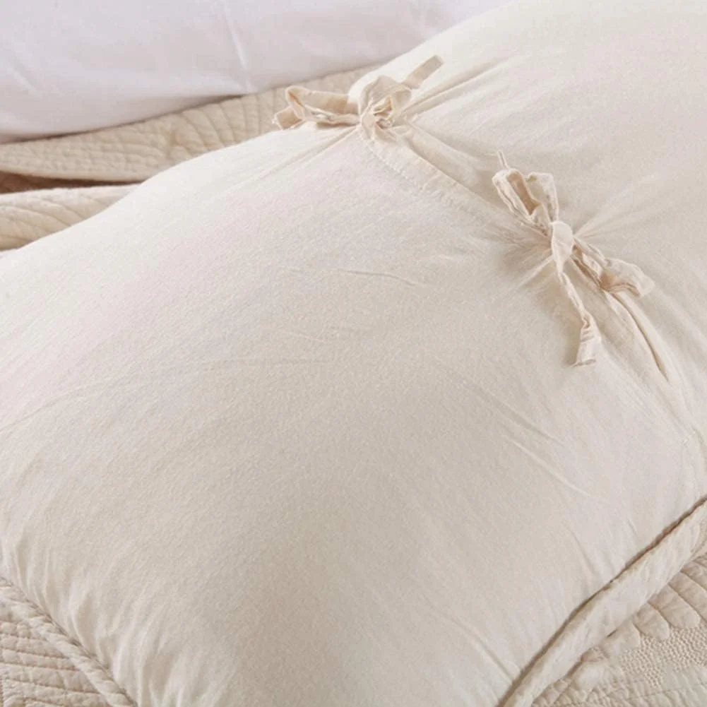 ست روتختی لحافی دو رو طرح برجسته با 2 روبالشتی، رو تختی، ست ملحفه تزئینی، بژ، سایز کینگ