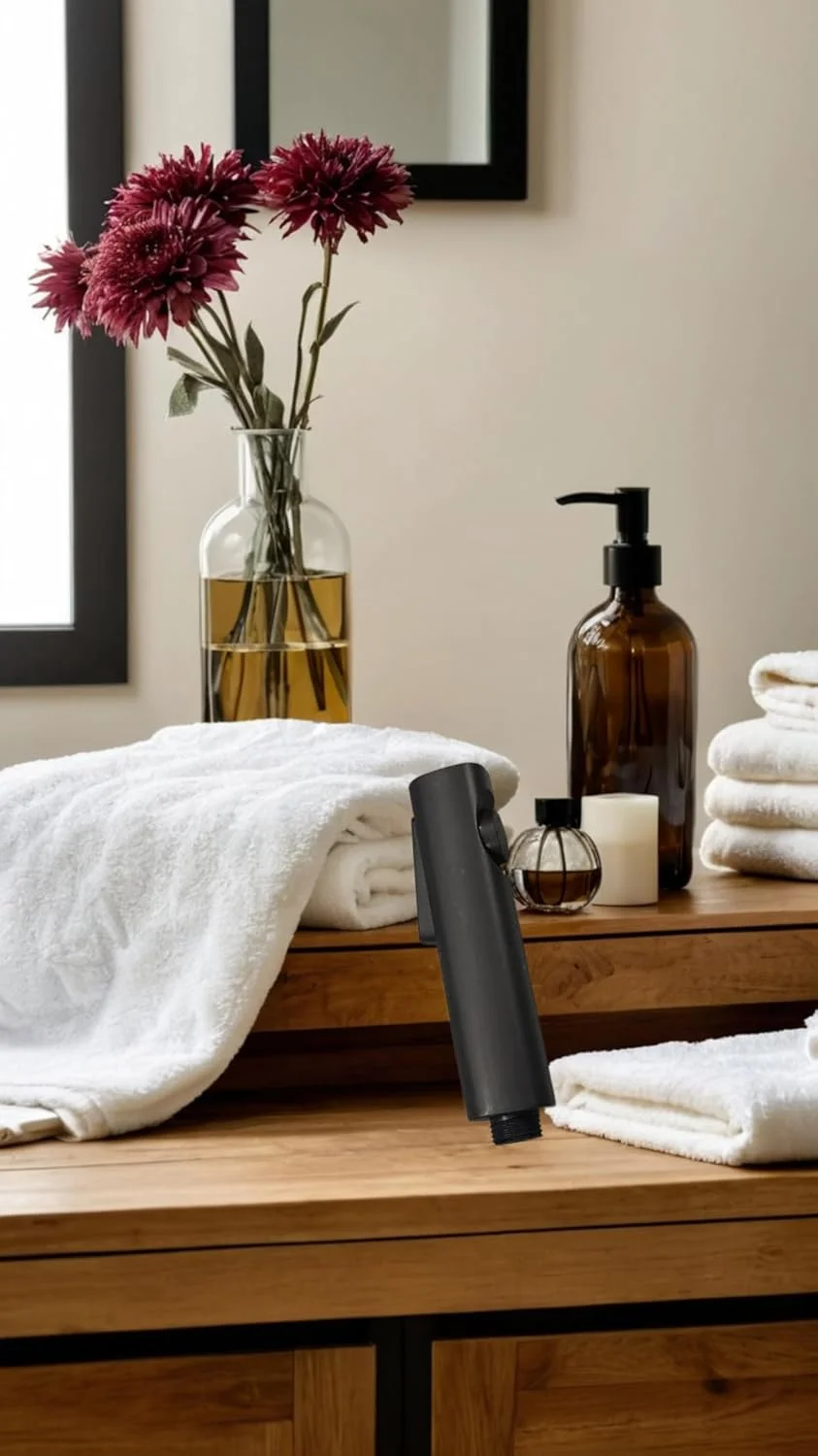 شیر دستی توالت شوی مشکی Sweet seven - سر دوش دو کاره قابل حمل، اتصال شیر سینک آشپزخانه، اسپری دستی کوچک و سبک برای حمام