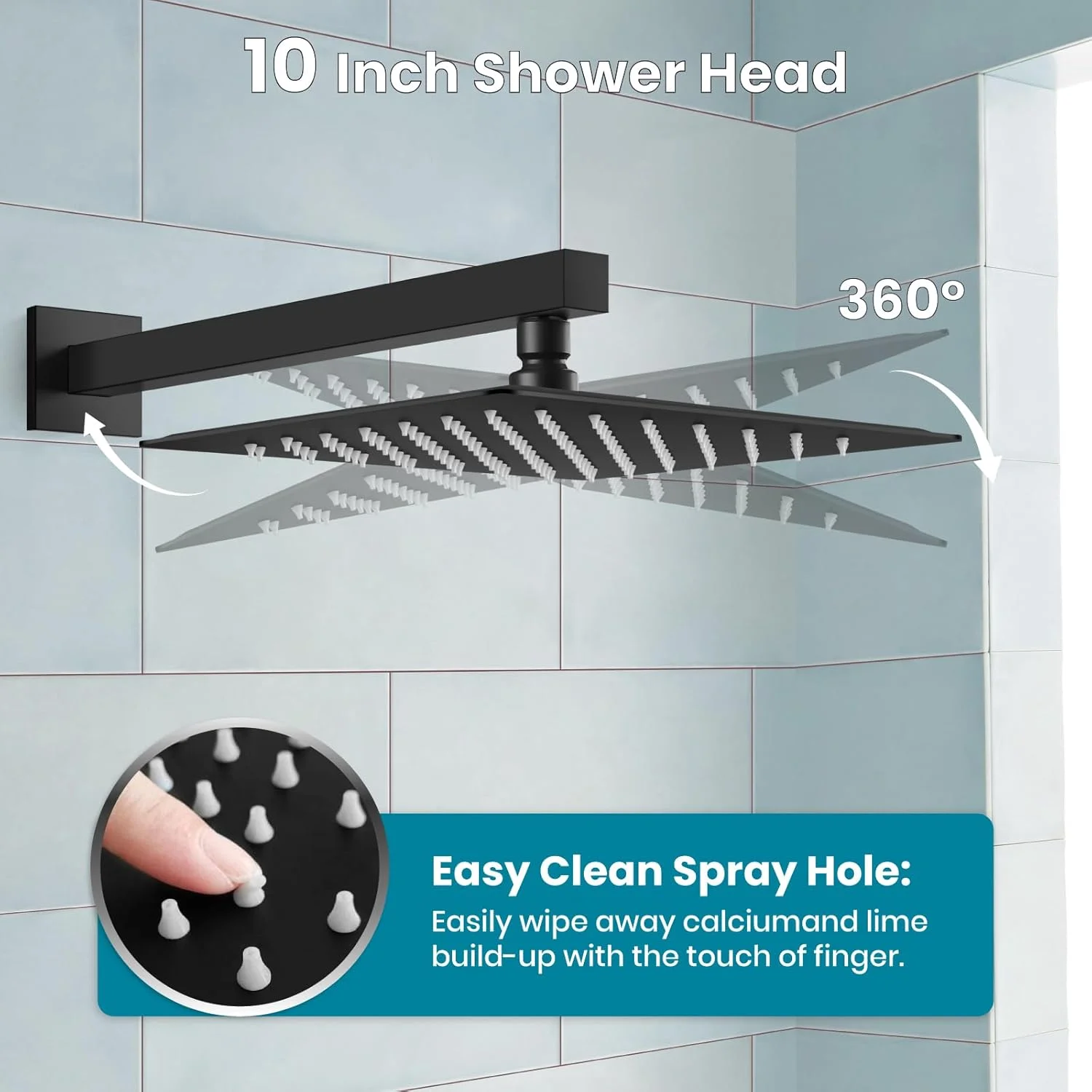 سیستم دوش مشکی مات گوتونوو با شیر وان، ست ترکیبی دوش و وان با 3 عملکرد، سر دوش بارانی 10 اینچی نصب شده روی دیوار با دوش دستی، شیر مخلوط حمام لوکس و کیت تریم سیستم دوش مشکی مات گوتونوو با شیر وان، ست ترکیبی دوش و وان با 3 عملکرد، سر دوش بارانی 10 اینچی نصب شده روی دیوار با دوش دستی، شیر مخلوط حمام لوکس و کیت تریم