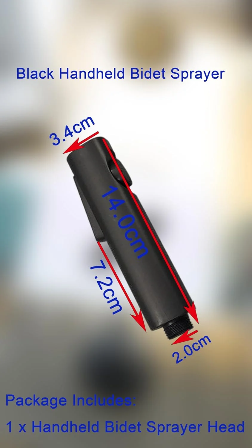 شیر دستی توالت شوی مشکی Sweet seven - سر دوش دو کاره قابل حمل، اتصال شیر سینک آشپزخانه، اسپری دستی کوچک و سبک برای حمام