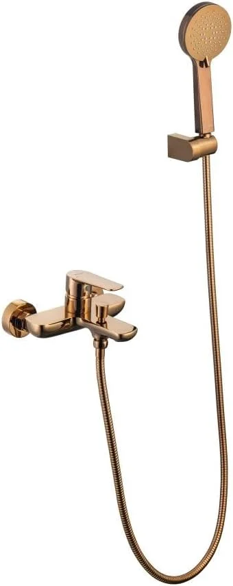 ست شیر دوش حمام میلانو کالی - روکش رزگلد | سیستم دوش بارانی دیواری | شیرآلات حمام برنجی جامد | شیر روشویی مدرن | شیر مخلوط کننده آب برای حمام ست شیر دوش حمام میلانو کالی - روکش رزگلد | سیستم دوش بارانی دیواری | شیرآلات حمام برنجی جامد | شیر روشویی مدرن | شیر مخلوط کننده آب برای حمام