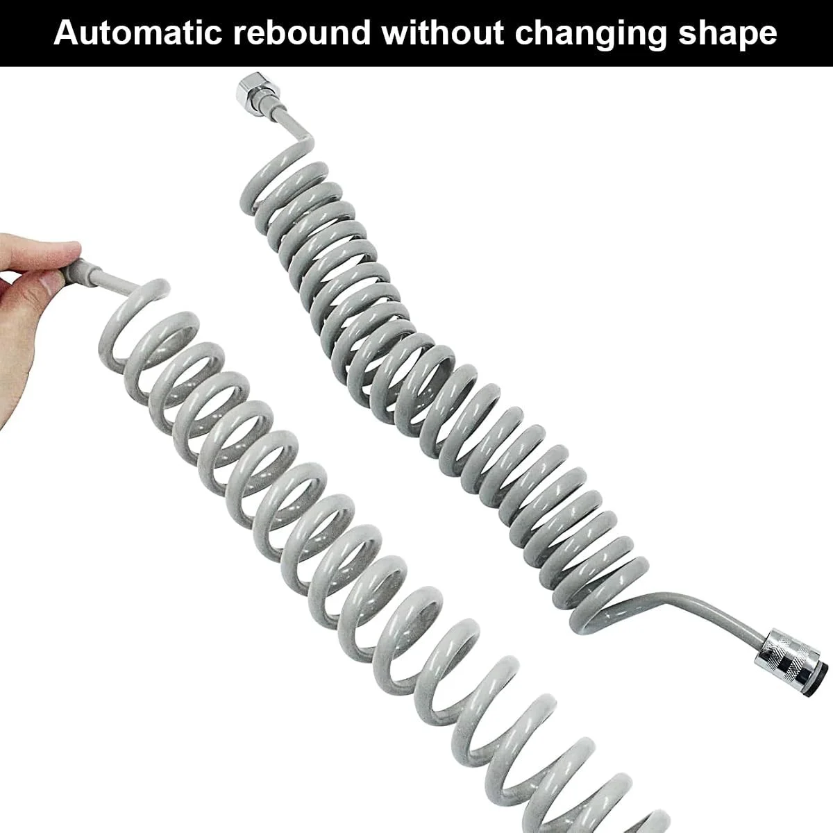 شلنگ دوش فنری انعطاف پذیر 2 عددی، شلنگ دوش تلسکوپی ABS، فنری انعطاف پذیر حمام برای شیر توالت، اسپری بیده، دوش دستی، دوش شیر حوضه - 3 متر