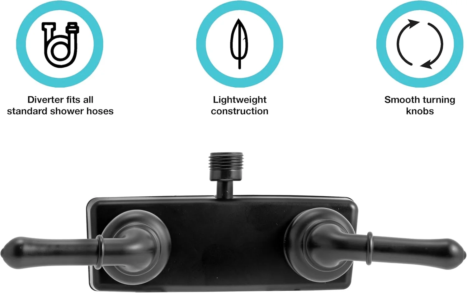 شیر دوش اهرمی RV Dura Faucet مدل DF-SA100C-MB با دستگیره های کلاسیک (مشکی مات)