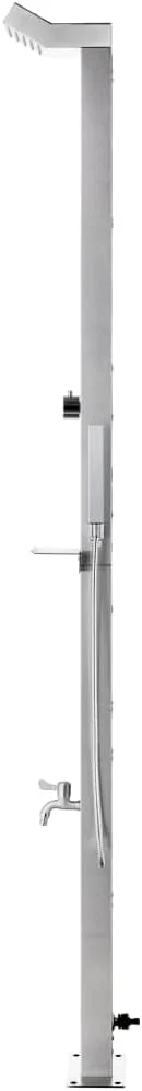 دوش باغی vidaXL با شیرآلات، پایه دوش، سیستم دوش حمام فضای باز، برج دوش، لوازم جانبی حمام باغی فضای باز، پاسیو باغی، استیل ضد زنگ