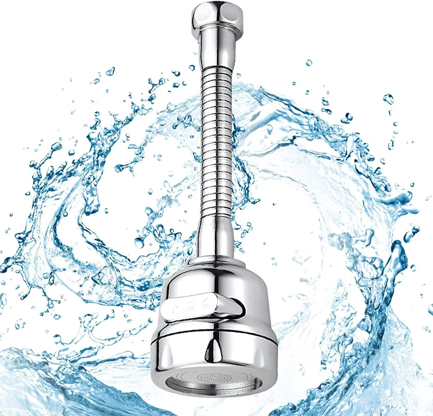 سردوشی شیر آب Amzuia، سردوشی سینک ظرفشویی، نازل چرخشی 360 درجه ضد پاشش آب با قابلیت تنظیم 3 حالت