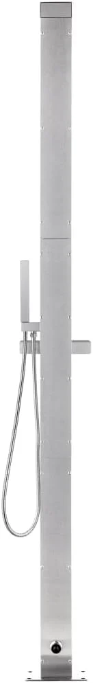 دوش باغی vidaXL با شیرآلات، پایه دوش، سیستم دوش حمام فضای باز، برج دوش، لوازم جانبی حمام باغی فضای باز، پاسیو باغی، استیل ضد زنگ