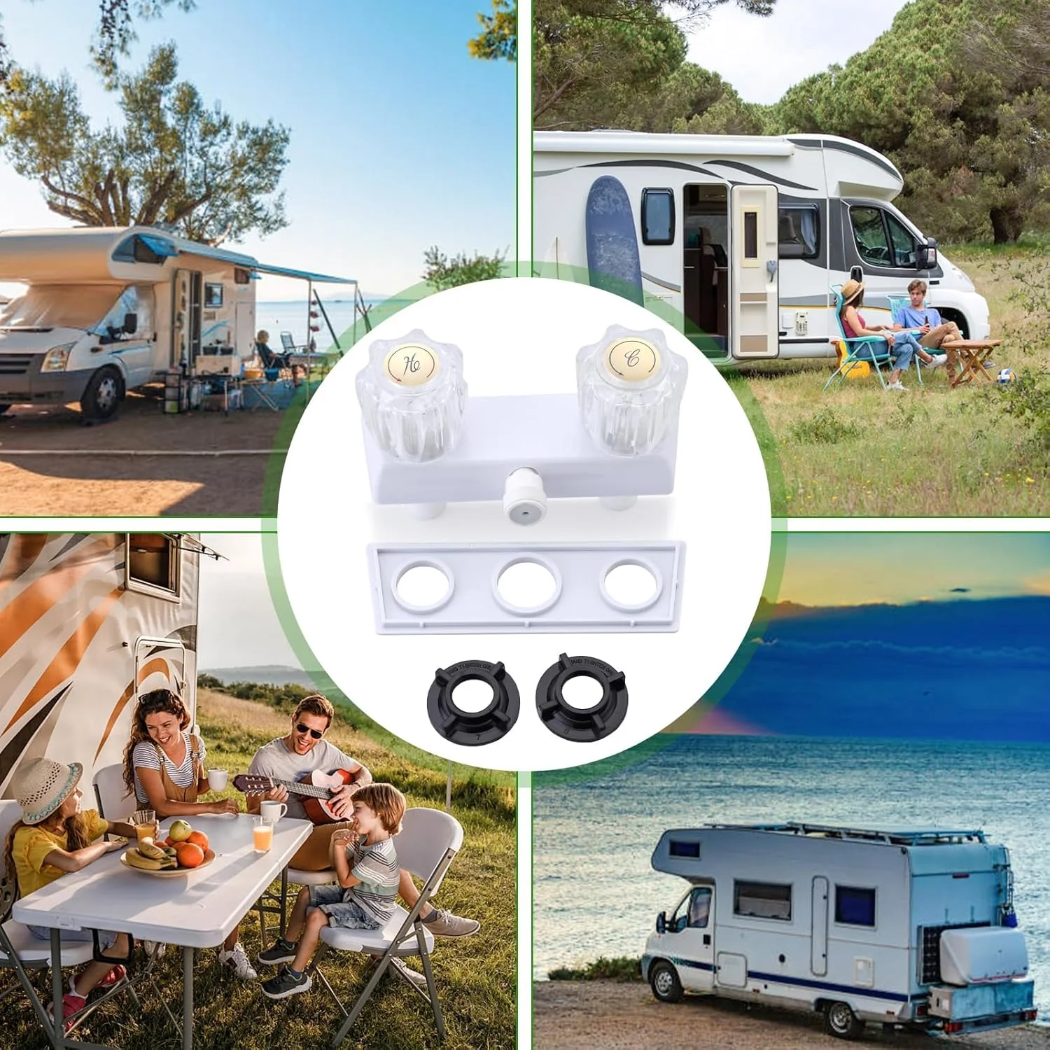 شیر دوش جایگزین RV، شیر دوش پلاستیکی کمپر با دو دسته، کیت تغییر مسیر شفاف 6.3x4.33 اینچ برای استفاده در فضای داخلی و خارجی، کنترل آب شستشوی حمام شیر دوش جایگزین RV، شیر دوش پلاستیکی کمپر با دو دسته، کیت تغییر مسیر شفاف 6.3x4.33 اینچ برای استفاده در فضای داخلی و خارجی، کنترل آب شستشوی حمام