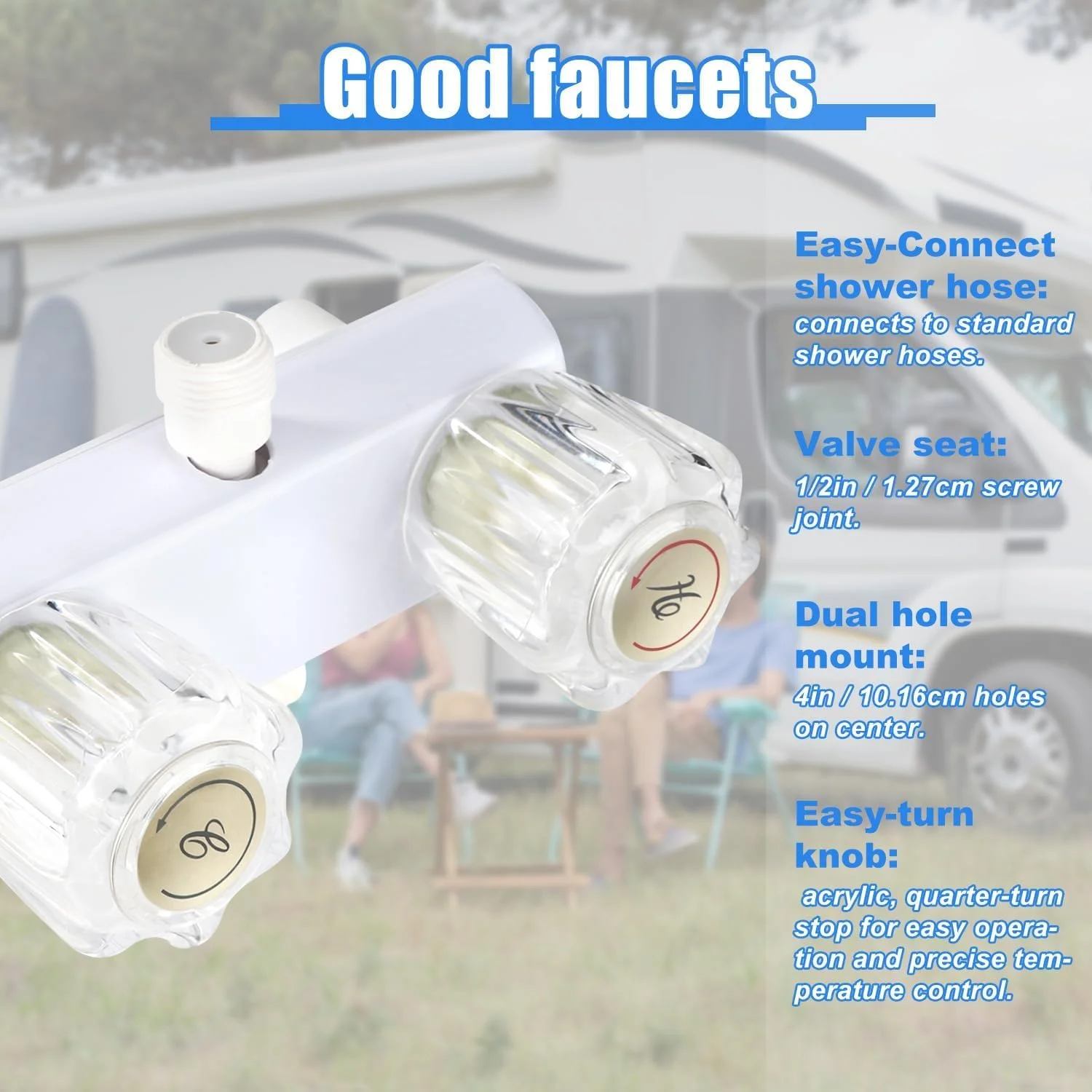 شیر دوش جایگزین RV، شیر دوش پلاستیکی کمپر با دو دسته، کیت تغییر مسیر شفاف 6.3x4.33 اینچ برای استفاده در فضای داخلی و خارجی، کنترل آب شستشوی حمام شیر دوش جایگزین RV، شیر دوش پلاستیکی کمپر با دو دسته، کیت تغییر مسیر شفاف 6.3x4.33 اینچ برای استفاده در فضای داخلی و خارجی، کنترل آب شستشوی حمام