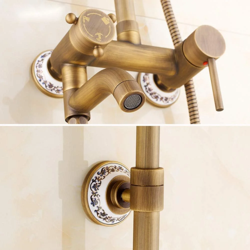 ست دوش برنجی مسی عتیقه شیرآلات حمام شیر مخلوط LEOWE ست دوش برنجی مسی عتیقه شیرآلات حمام شیر مخلوط LEOWE