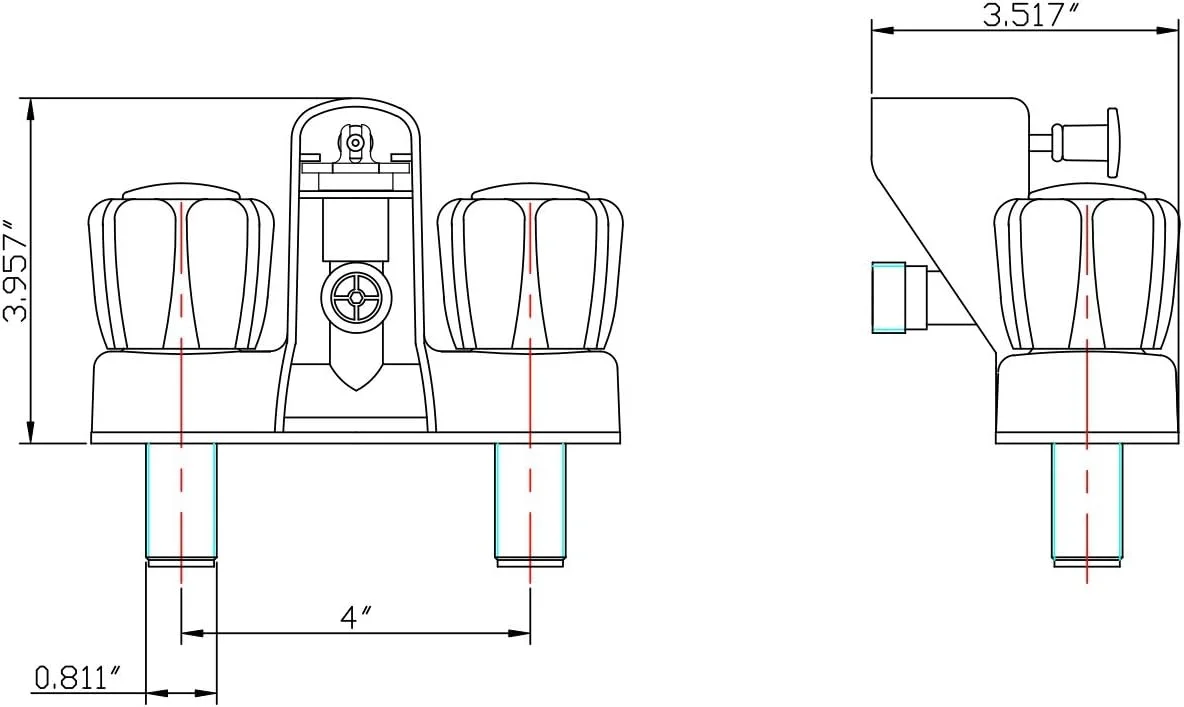 شیر دوش و وان RV مدل Dura Faucet DF-SA110S-WT با دستگیره های اکریلیک دودی (سفید) شیر دوش و وان RV مدل Dura Faucet DF-SA110S-WT با دستگیره های اکریلیک دودی (سفید)