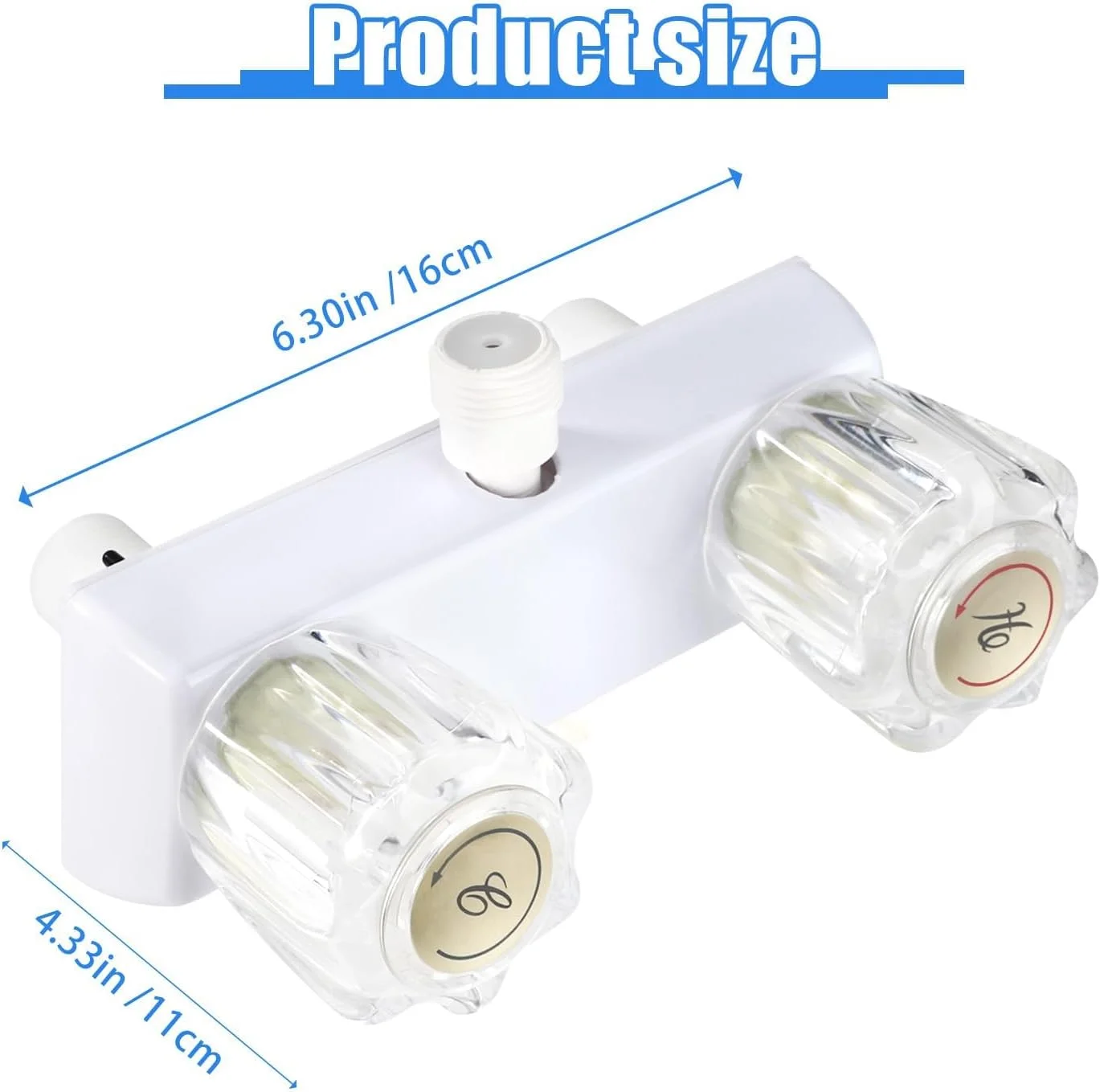 شیر دوش جایگزین RV، شیر دوش پلاستیکی کمپر با دو دسته، کیت تغییر مسیر شفاف 6.3x4.33 اینچ برای استفاده در فضای داخلی و خارجی، کنترل آب شستشوی حمام شیر دوش جایگزین RV، شیر دوش پلاستیکی کمپر با دو دسته، کیت تغییر مسیر شفاف 6.3x4.33 اینچ برای استفاده در فضای داخلی و خارجی، کنترل آب شستشوی حمام