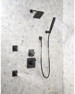 تزئینات اسپری بدن مربعی دلتا Faucet T50210-CZ، برنز شامپاین تزئینات اسپری بدن مربعی دلتا Faucet T50210-CZ، برنز شامپاین