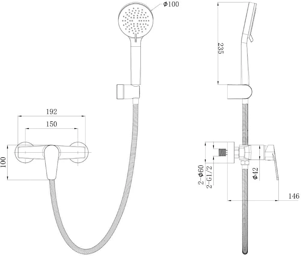 شیر دوش حمام میلانو ویستا - روکش کروم | سیستم دوش بارانی دیواری | شیر حمام بدنه برنجی جامد | شیر کنترل آب برای دستشویی مدرن، شیر روشویی - (بدون ست دوش) شیر دوش حمام میلانو ویستا - روکش کروم | سیستم دوش بارانی دیواری | شیر حمام بدنه برنجی جامد | شیر کنترل آب برای دستشویی مدرن، شیر روشویی - (بدون ست دوش)