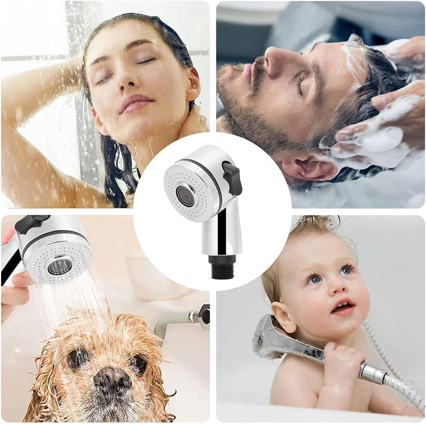 سردوش شامپوخور سالنی Azonee، سردوش حمام برای کودکان، اسپا پدیکور، دکمه کنترل جانبی جایگزین شیرآلات استیل ضد زنگ برای شستشوی موی نوزاد و حیوانات خانگی سردوش شامپوخور سالنی Azonee، سردوش حمام برای کودکان، اسپا پدیکور، دکمه کنترل جانبی جایگزین شیرآلات استیل ضد زنگ برای شستشوی موی نوزاد و حیوانات خانگی