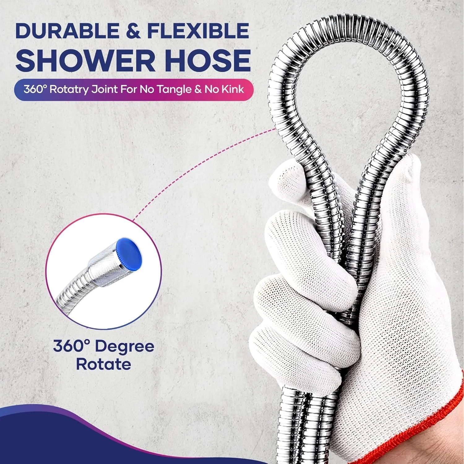 CAROSKI Flexible Stainless Steel Shower Hose Pipe 2M with Brass Connector, Leak-Proof & Rust-Resistant Water Supply Pipe for Bathroom, Sink, Basin, Faucet – Hot & Cold Water Compatible CAROSKI Flexible Stainless Steel Shower Hose Pipe 2M with Brass Connector, Leak-Proof & Rust-Resistant Water Supply Pipe for Bathroom, Sink, Basin, Faucet – Hot & Cold Water Compatible