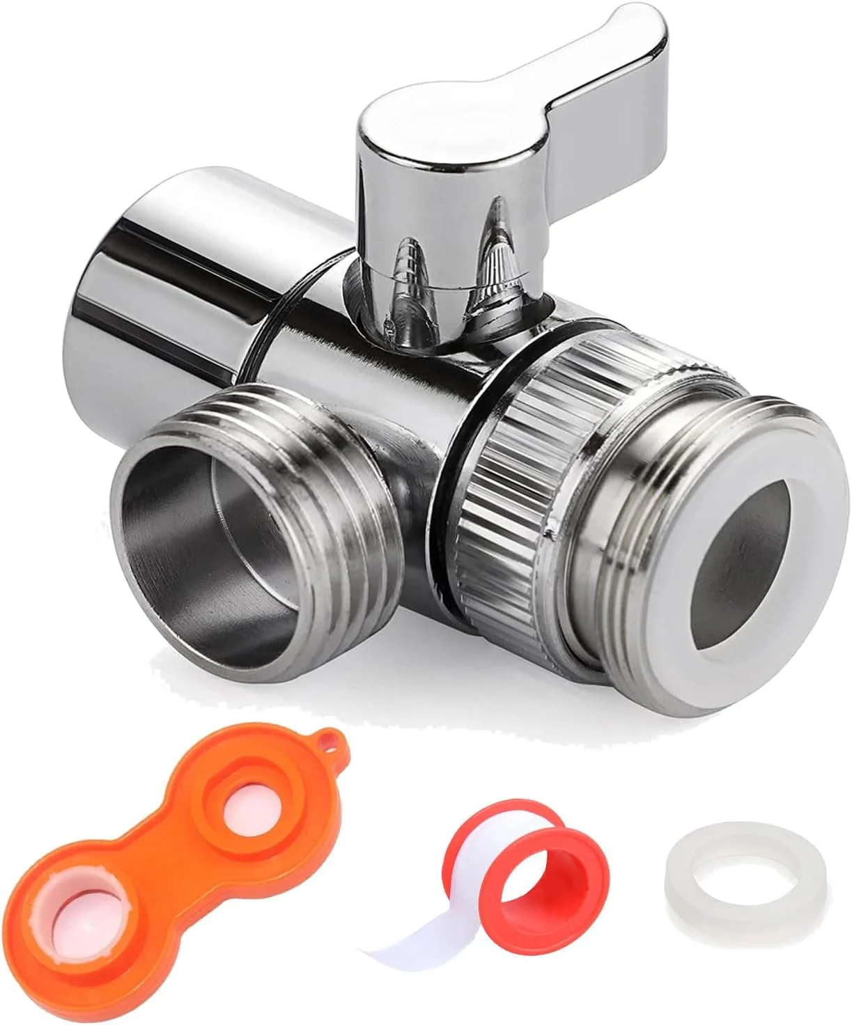 آداپتور شیر T شکل، مناسب برای سردوش های دستی، شیرآلات سینک ظرفشویی، شیرآلات روشویی، اتصال دوش برای شیرآلات حمام، شیر تبدیل دوش، شیر تبدیل 3 طرفه (1) آداپتور شیر T شکل، مناسب برای سردوش های دستی، شیرآلات سینک ظرفشویی، شیرآلات روشویی، اتصال دوش برای شیرآلات حمام، شیر تبدیل دوش، شیر تبدیل 3 طرفه (1)