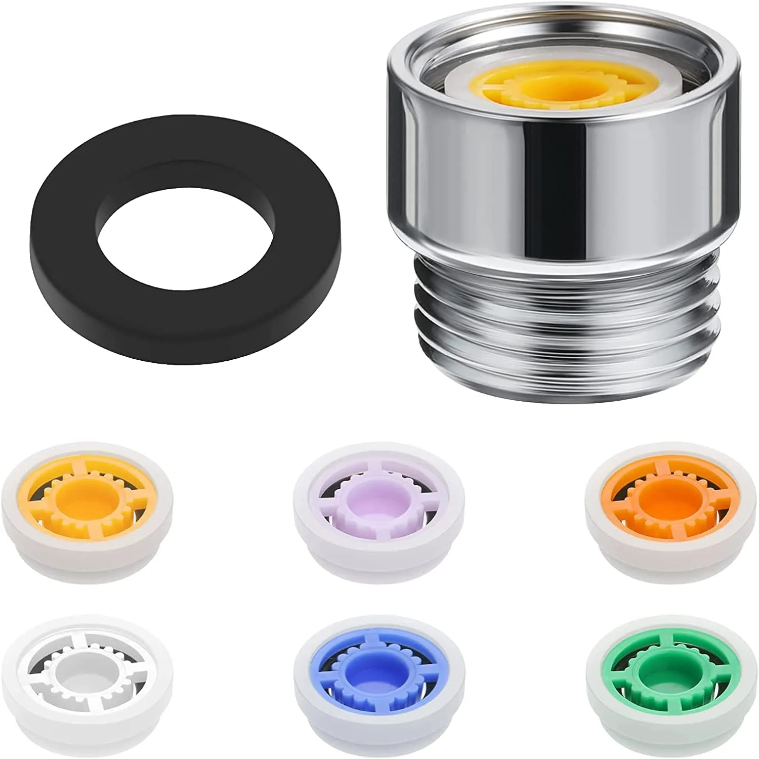 مجموعه محدود کننده جریان دوش KASTWAVE، آداپتور صرفه جویی در آب سر دوش، مجموعه آداپتور صرفه جویی در جریان آب برای سر دوش ثابت و دستی 1.2/ 1.5/ 1.8/ 2/ 2.2/ 2.5 GPM مجموعه محدود کننده جریان دوش KASTWAVE، آداپتور صرفه جویی در آب سر دوش، مجموعه آداپتور صرفه جویی در جریان آب برای سر دوش ثابت و دستی 1.2/ 1.5/ 1.8/ 2/ 2.2/ 2.5 GPM