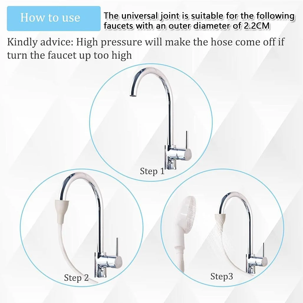 شیلنگ لاستیکی اسپری سینک Goodern، اتصال شیلنگ سینک قابل حمل برای شیر آب، اسپری شامپو دوش شیر آب دستی برای شستن مو، حمام کردن نوزاد، حیوانات خانگی، دارای گیره ثابت ایمن شیلنگ لاستیکی اسپری سینک Goodern، اتصال شیلنگ سینک قابل حمل برای شیر آب، اسپری شامپو دوش شیر آب دستی برای شستن مو، حمام کردن نوزاد، حیوانات خانگی، دارای گیره ثابت ایمن