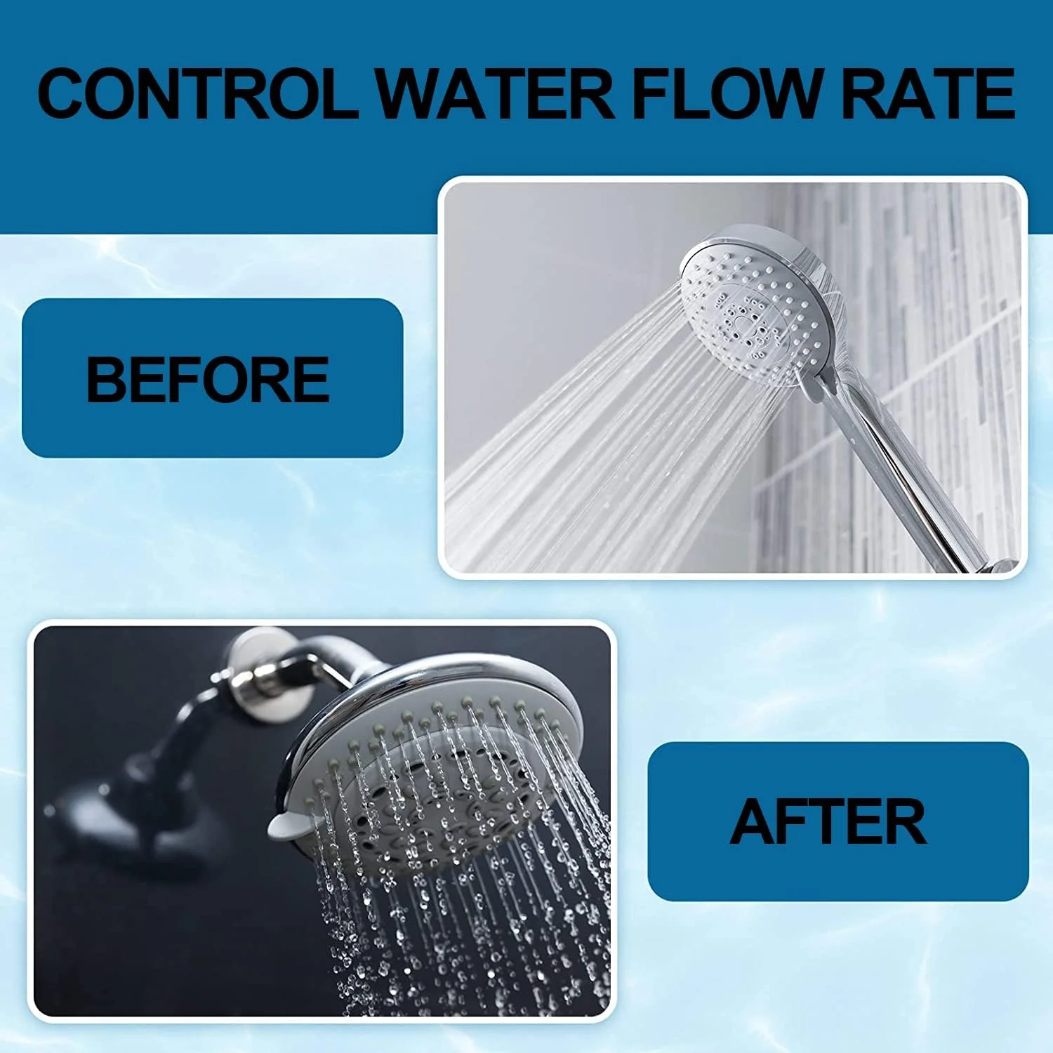 مجموعه محدود کننده جریان دوش KASTWAVE، آداپتور صرفه جویی در آب سر دوش، مجموعه آداپتور صرفه جویی در جریان آب برای سر دوش ثابت و دستی 1.2/ 1.5/ 1.8/ 2/ 2.2/ 2.5 GPM مجموعه محدود کننده جریان دوش KASTWAVE، آداپتور صرفه جویی در آب سر دوش، مجموعه آداپتور صرفه جویی در جریان آب برای سر دوش ثابت و دستی 1.2/ 1.5/ 1.8/ 2/ 2.2/ 2.5 GPM