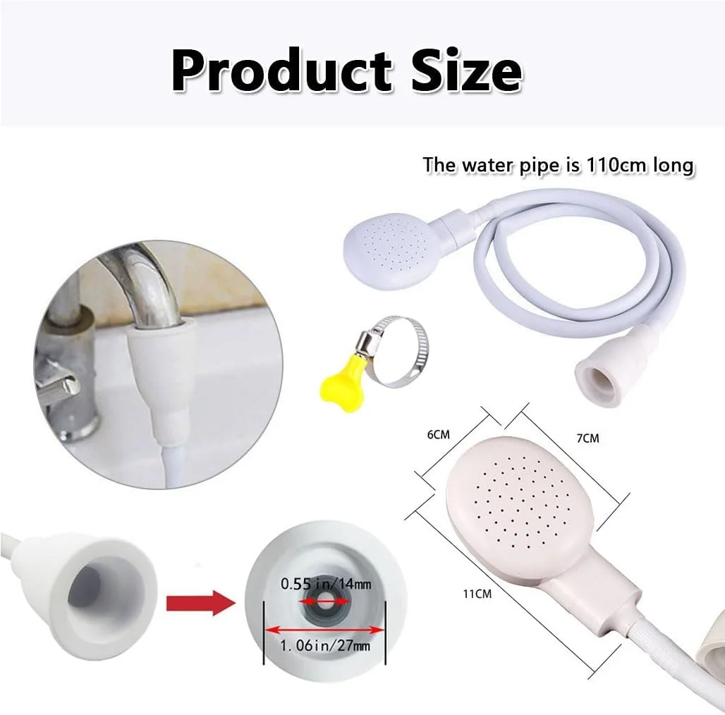شیلنگ لاستیکی اسپری سینک Goodern، اتصال شیلنگ سینک قابل حمل برای شیر آب، اسپری شامپو دوش شیر آب دستی برای شستن مو، حمام کردن نوزاد، حیوانات خانگی، دارای گیره ثابت ایمن شیلنگ لاستیکی اسپری سینک Goodern، اتصال شیلنگ سینک قابل حمل برای شیر آب، اسپری شامپو دوش شیر آب دستی برای شستن مو، حمام کردن نوزاد، حیوانات خانگی، دارای گیره ثابت ایمن