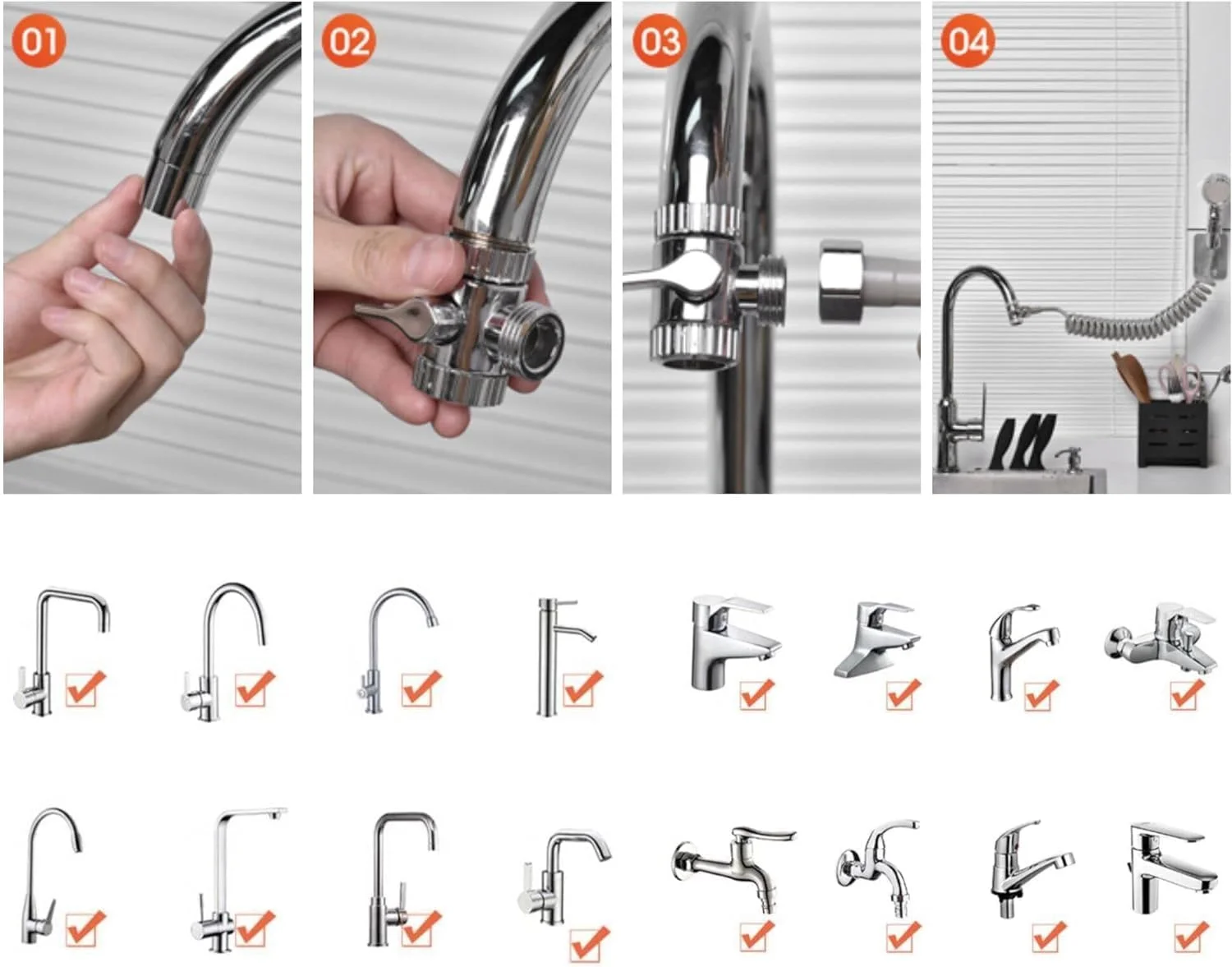 آداپتور شیر T شکل، مناسب برای سردوش های دستی، شیرآلات سینک ظرفشویی، شیرآلات روشویی، اتصال دوش برای شیرآلات حمام، شیر تبدیل دوش، شیر تبدیل 3 طرفه (1) آداپتور شیر T شکل، مناسب برای سردوش های دستی، شیرآلات سینک ظرفشویی، شیرآلات روشویی، اتصال دوش برای شیرآلات حمام، شیر تبدیل دوش، شیر تبدیل 3 طرفه (1)