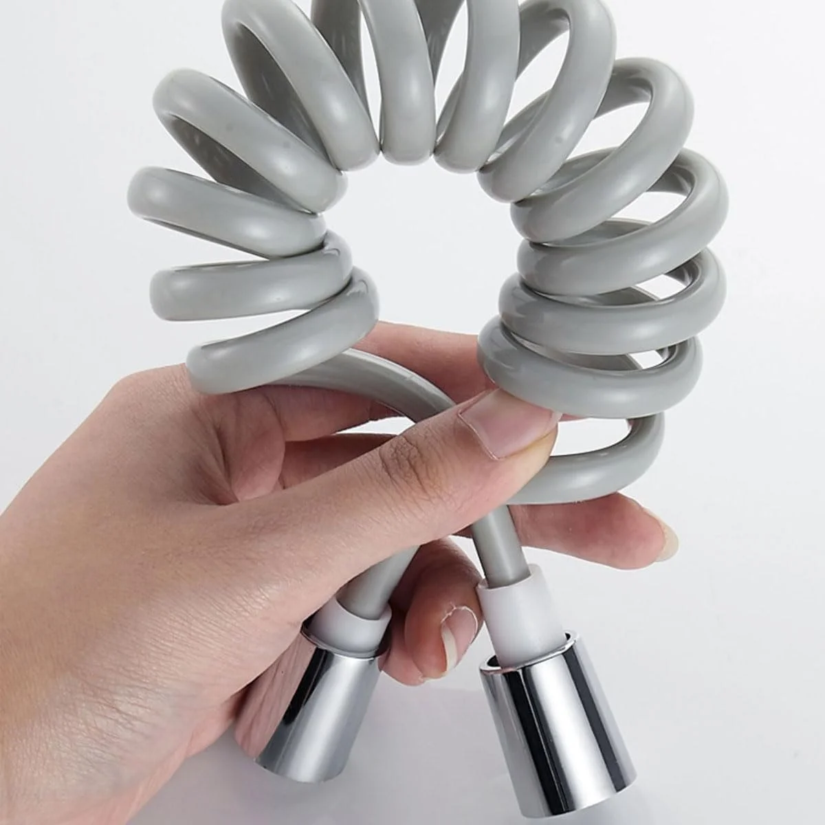 شلنگ دوش فنری انعطاف پذیر 2 متری ECVV، شلنگ دوش تلسکوپی PU، شلنگ جایگزین سر دوش مارپیچی برای شیر توالت/اسپری بیده، طراحی سیم تلفن شلنگ دوش فنری انعطاف پذیر 2 متری ECVV، شلنگ دوش تلسکوپی PU، شلنگ جایگزین سر دوش مارپیچی برای شیر توالت/اسپری بیده، طراحی سیم تلفن