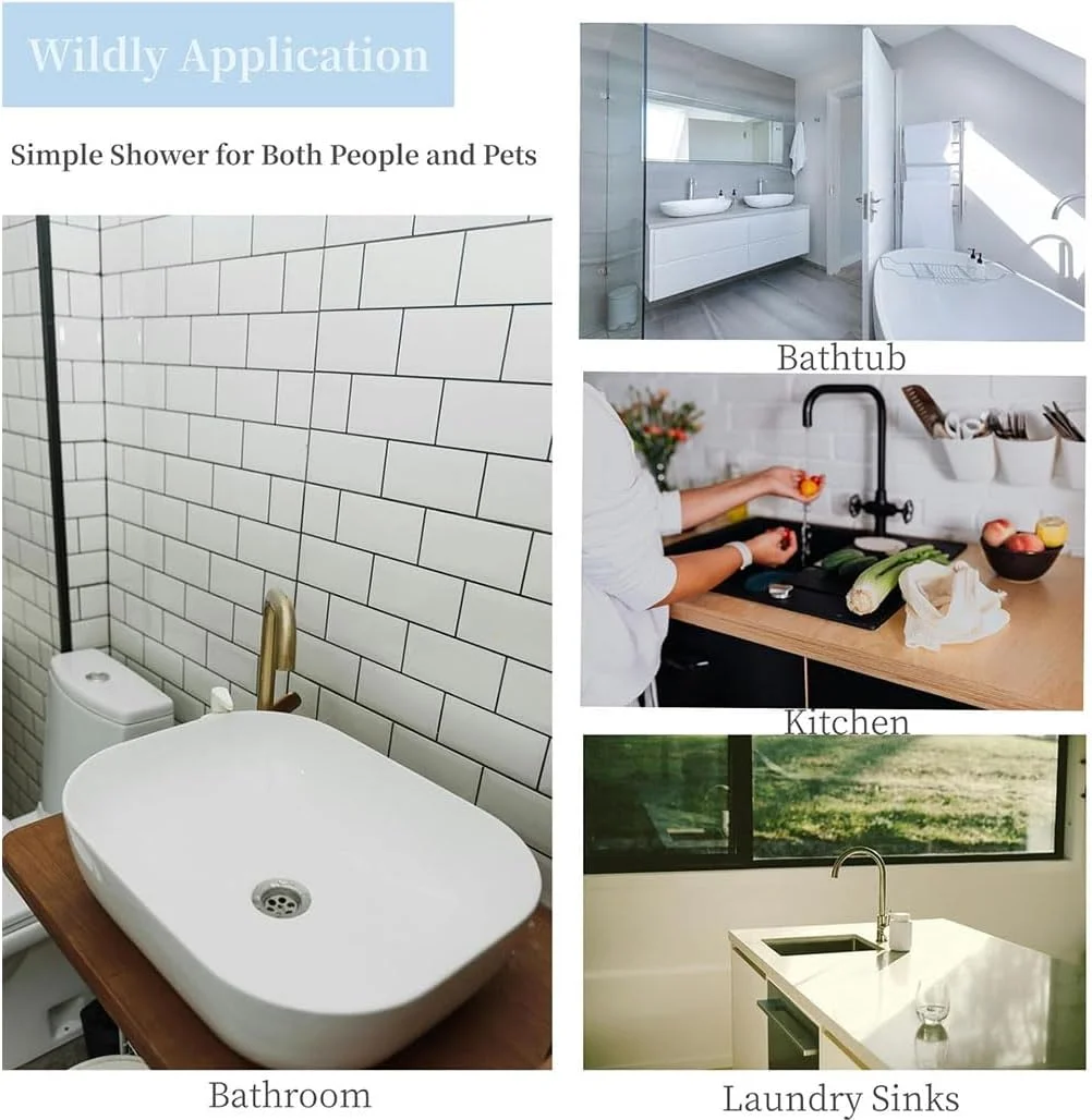 شیلنگ لاستیکی اسپری سینک Goodern، اتصال شیلنگ سینک قابل حمل برای شیر آب، اسپری شامپو دوش شیر آب دستی برای شستن مو، حمام کردن نوزاد، حیوانات خانگی، دارای گیره ثابت ایمن شیلنگ لاستیکی اسپری سینک Goodern، اتصال شیلنگ سینک قابل حمل برای شیر آب، اسپری شامپو دوش شیر آب دستی برای شستن مو، حمام کردن نوزاد، حیوانات خانگی، دارای گیره ثابت ایمن