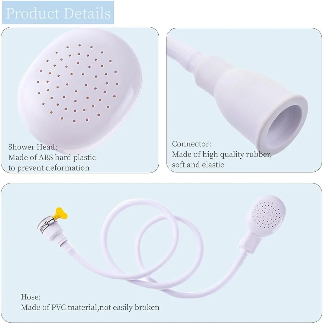 شیلنگ لاستیکی اسپری سینک Goodern، اتصال شیلنگ سینک قابل حمل برای شیر آب، اسپری شامپو دوش شیر آب دستی برای شستن مو، حمام کردن نوزاد، حیوانات خانگی، دارای گیره ثابت ایمن شیلنگ لاستیکی اسپری سینک Goodern، اتصال شیلنگ سینک قابل حمل برای شیر آب، اسپری شامپو دوش شیر آب دستی برای شستن مو، حمام کردن نوزاد، حیوانات خانگی، دارای گیره ثابت ایمن