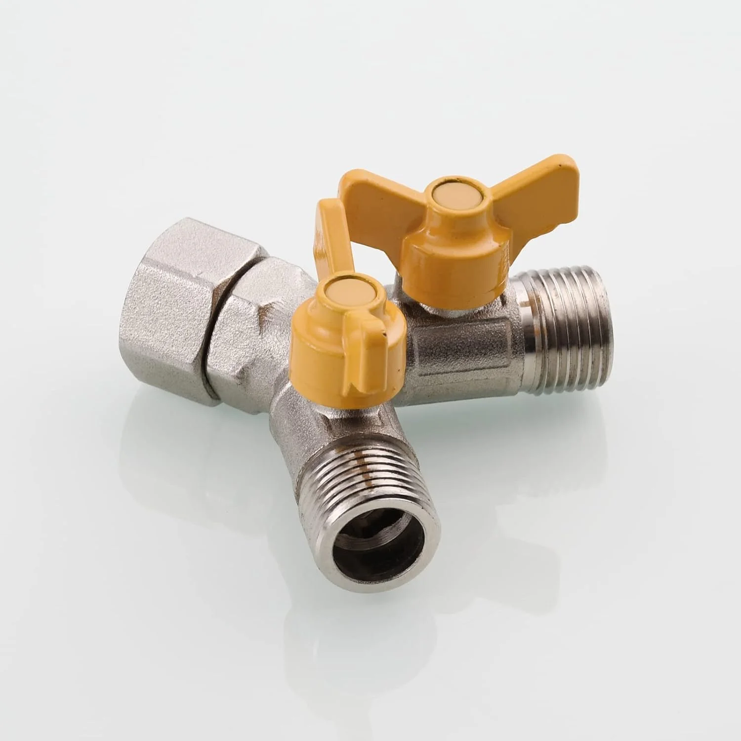 شیر قطع کن Tecmolog، شیر سه راهی برنجی تغییر دهنده جریان آب دوش، روکش نیکل برس خورده، تقسیم کننده شیر آب برای سردوش، مدل DSF009A شیر قطع کن Tecmolog، شیر سه راهی برنجی تغییر دهنده جریان آب دوش، روکش نیکل برس خورده، تقسیم کننده شیر آب برای سردوش، مدل DSF009A