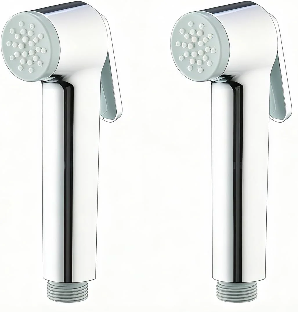 ست دو عددی شلنگ توالت دستی، اسپری بیده با فشار بالا، شاتاف، شیر دوش، تفنگ اسپری تمیز کننده برای سر دوش حمام و توالت