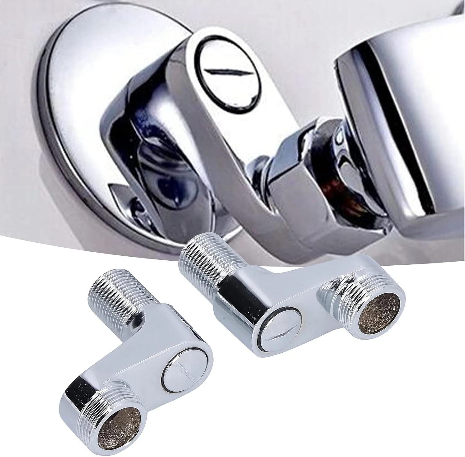 بازوی چرخشی شیر دوش Depisuta، روکش کروم، قابل تنظیم، آب بندی مناسب، آداپتور مخلوط کن دوش G1/2 به G3/4 به همراه واشر برای استفاده خانگی در حمام بازوی چرخشی شیر دوش Depisuta، روکش کروم، قابل تنظیم، آب بندی مناسب، آداپتور مخلوط کن دوش G1/2 به G3/4 به همراه واشر برای استفاده خانگی در حمام