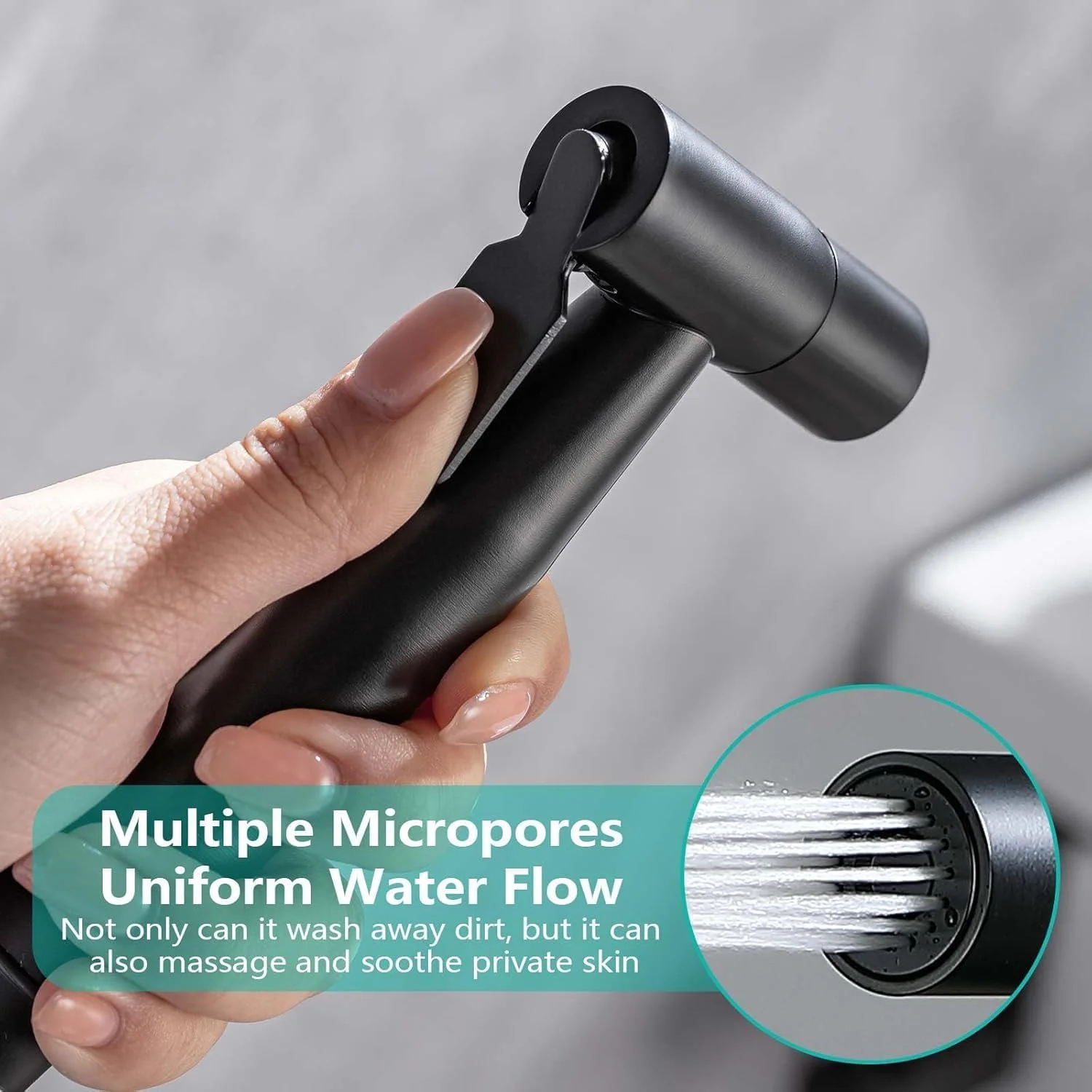 اسپری توالت با اتصالات، شطاف دستی لوکس، جت حمام بادوام و سنگین، اسپری پوشک پارچه ای، شیر آب دستی دوش مسلمان، خاخ الحمام (مشکی) اسپری توالت با اتصالات، شطاف دستی لوکس، جت حمام بادوام و سنگین، اسپری پوشک پارچه ای، شیر آب دستی دوش مسلمان، خاخ الحمام (مشکی)