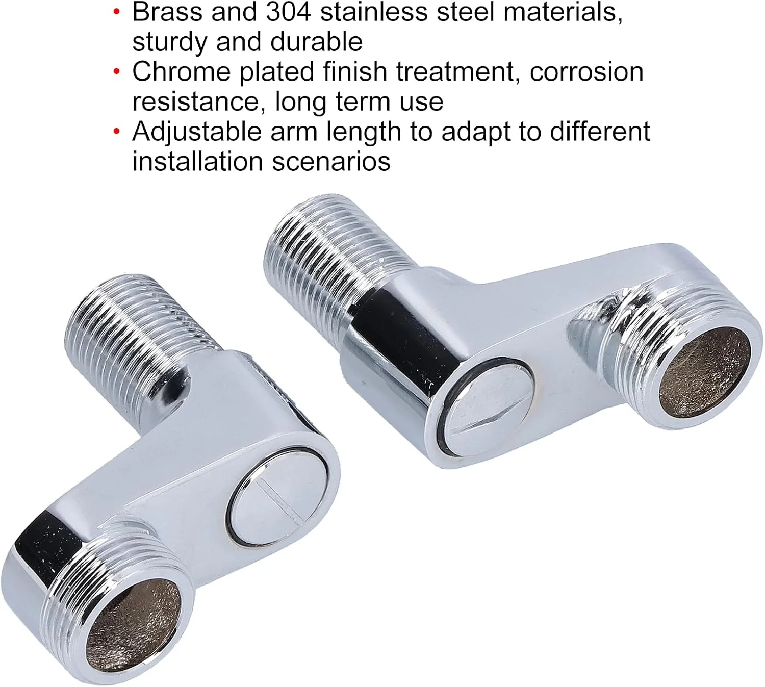 بازوی چرخشی شیر دوش Depisuta، روکش کروم، قابل تنظیم، آب بندی مناسب، آداپتور مخلوط کن دوش G1/2 به G3/4 به همراه واشر برای استفاده خانگی در حمام بازوی چرخشی شیر دوش Depisuta، روکش کروم، قابل تنظیم، آب بندی مناسب، آداپتور مخلوط کن دوش G1/2 به G3/4 به همراه واشر برای استفاده خانگی در حمام