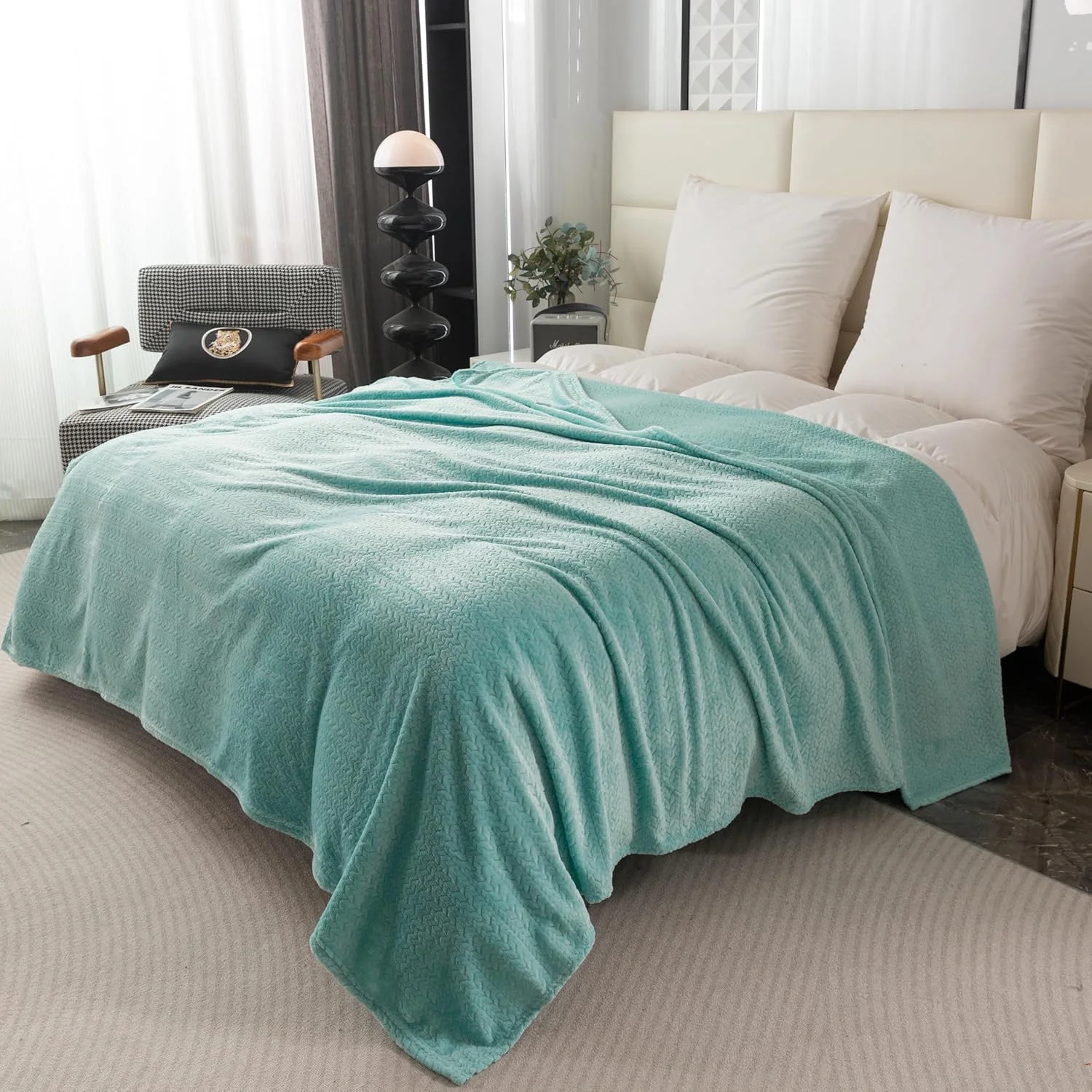 پتوی نرم و لطیف FEBE، ابعاد 160 در 200 سانتی متر، آبی دریایی، روانداز پشمی، پتوی فلانل، پتوی مبل، پتوی دو رو، مناسب برای مبل یا پتوی اتاق نشیمن پتوی نرم و لطیف FEBE، ابعاد 160 در 200 سانتی متر، آبی دریایی، روانداز پشمی، پتوی فلانل، پتوی مبل، پتوی دو رو، مناسب برای مبل یا پتوی اتاق نشیمن