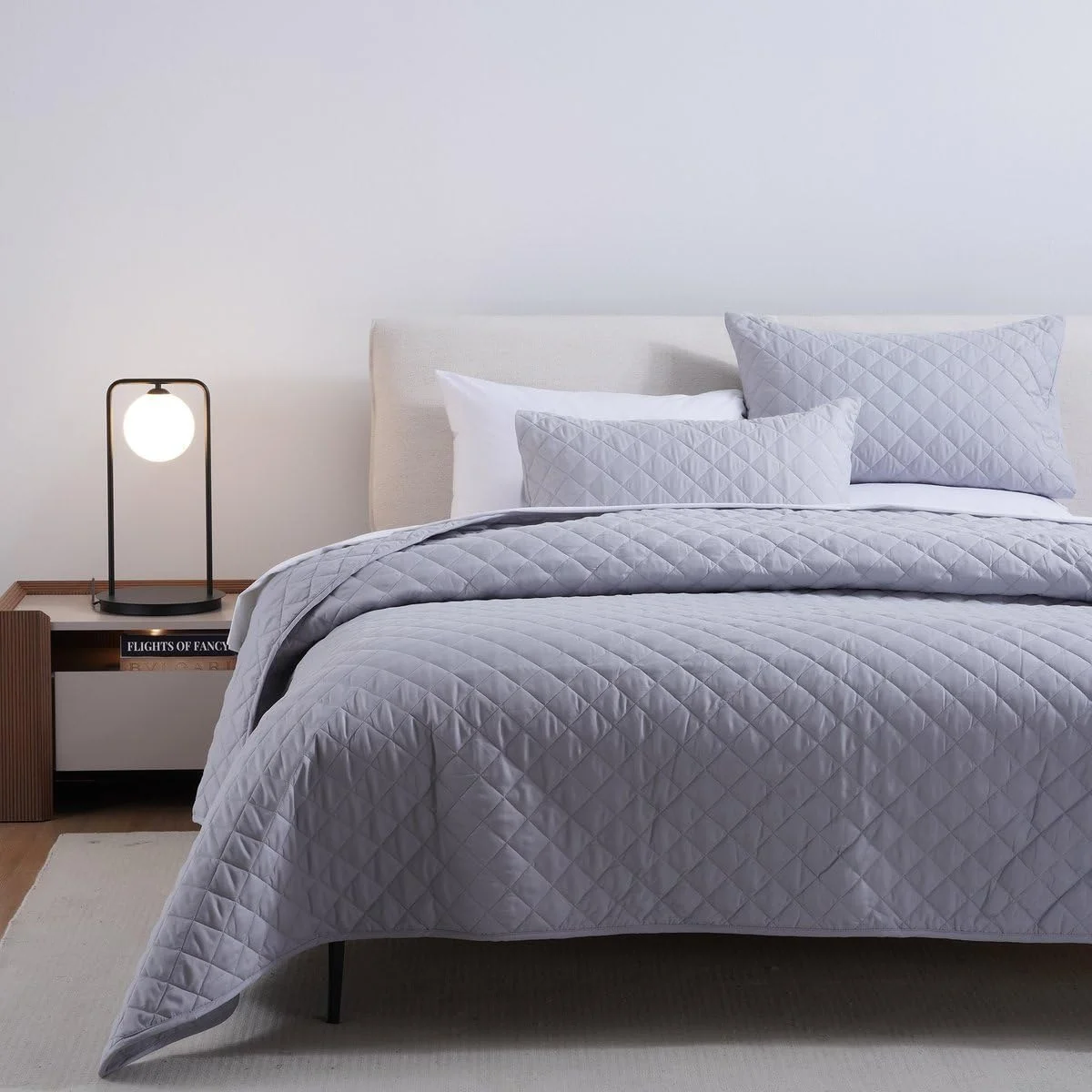 ست روتختی سه تکه طرح لوزی پان هوم مدل Essential، سایز 220x240 سانتی متر - خاکستری ست روتختی سه تکه طرح لوزی پان هوم مدل Essential، سایز 220x240 سانتی متر - خاکستری