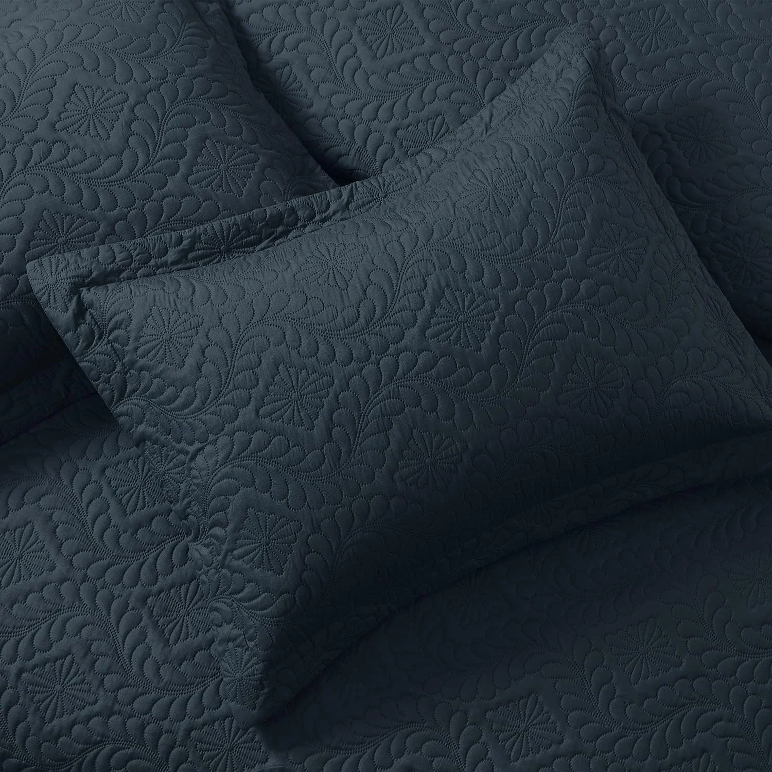 ست لحاف EXQ Home سایز کویین/کامل، سرمه ای، 3 تکه، لحاف سبک و نرم، طرح گندم مدرن (1 لحاف، 2 روبالشتی) ست لحاف EXQ Home سایز کویین/کامل، سرمه ای، 3 تکه، لحاف سبک و نرم، طرح گندم مدرن (1 لحاف، 2 روبالشتی)