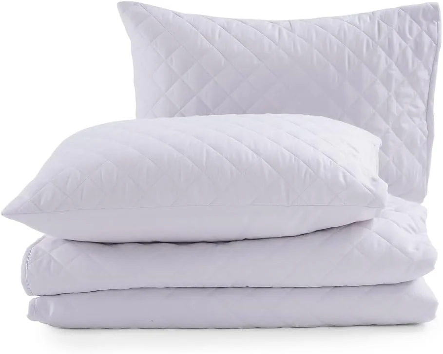 ست روتختی سه تکه طرح لوزی پان هوم مدل Essential، ابعاد 220x240 سانتی متر - بژ