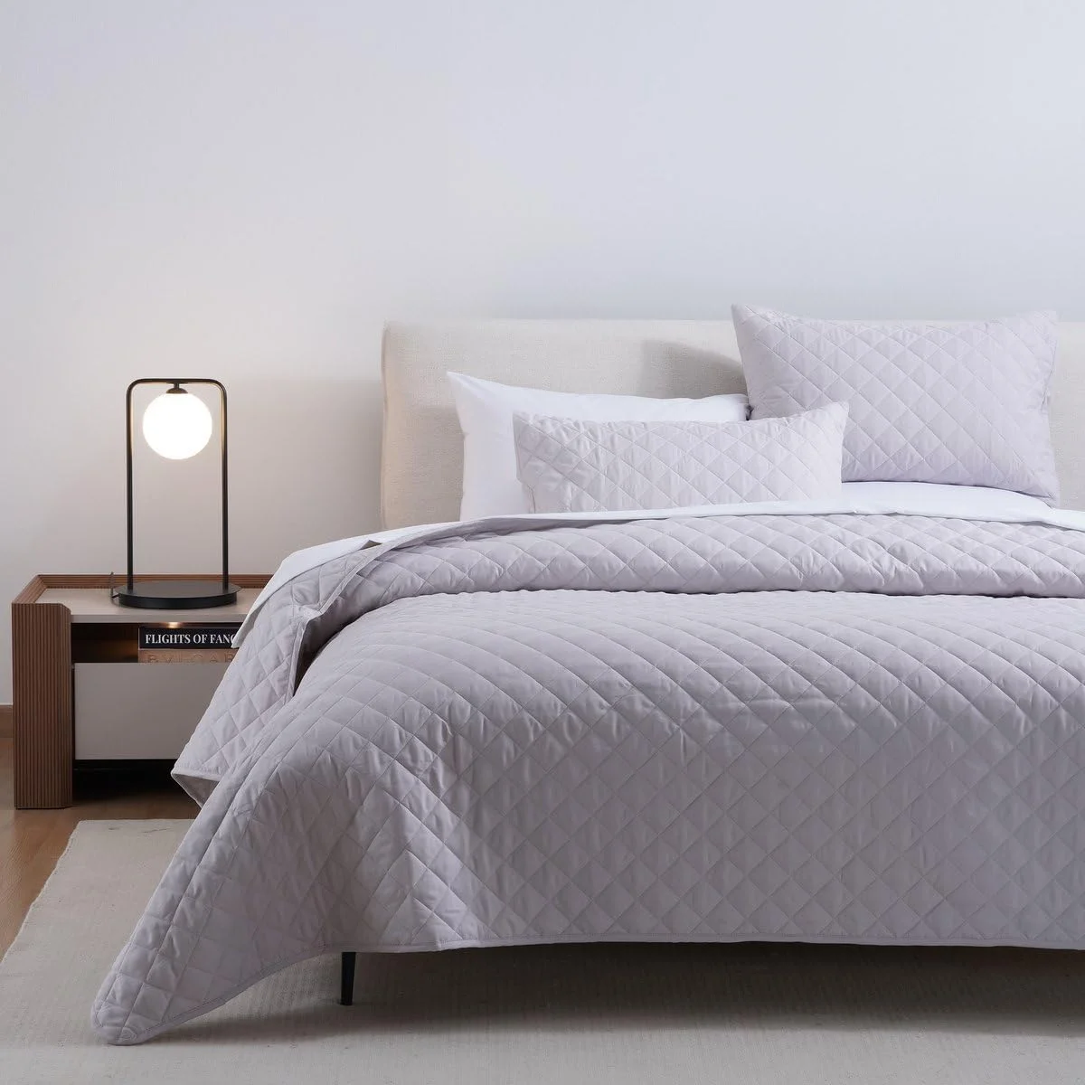 ست روتختی سه تکه طرح لوزی پان هوم مدل Essential، ابعاد 220x240 سانتی متر - بژ ست روتختی سه تکه طرح لوزی پان هوم مدل Essential، ابعاد 220x240 سانتی متر - بژ