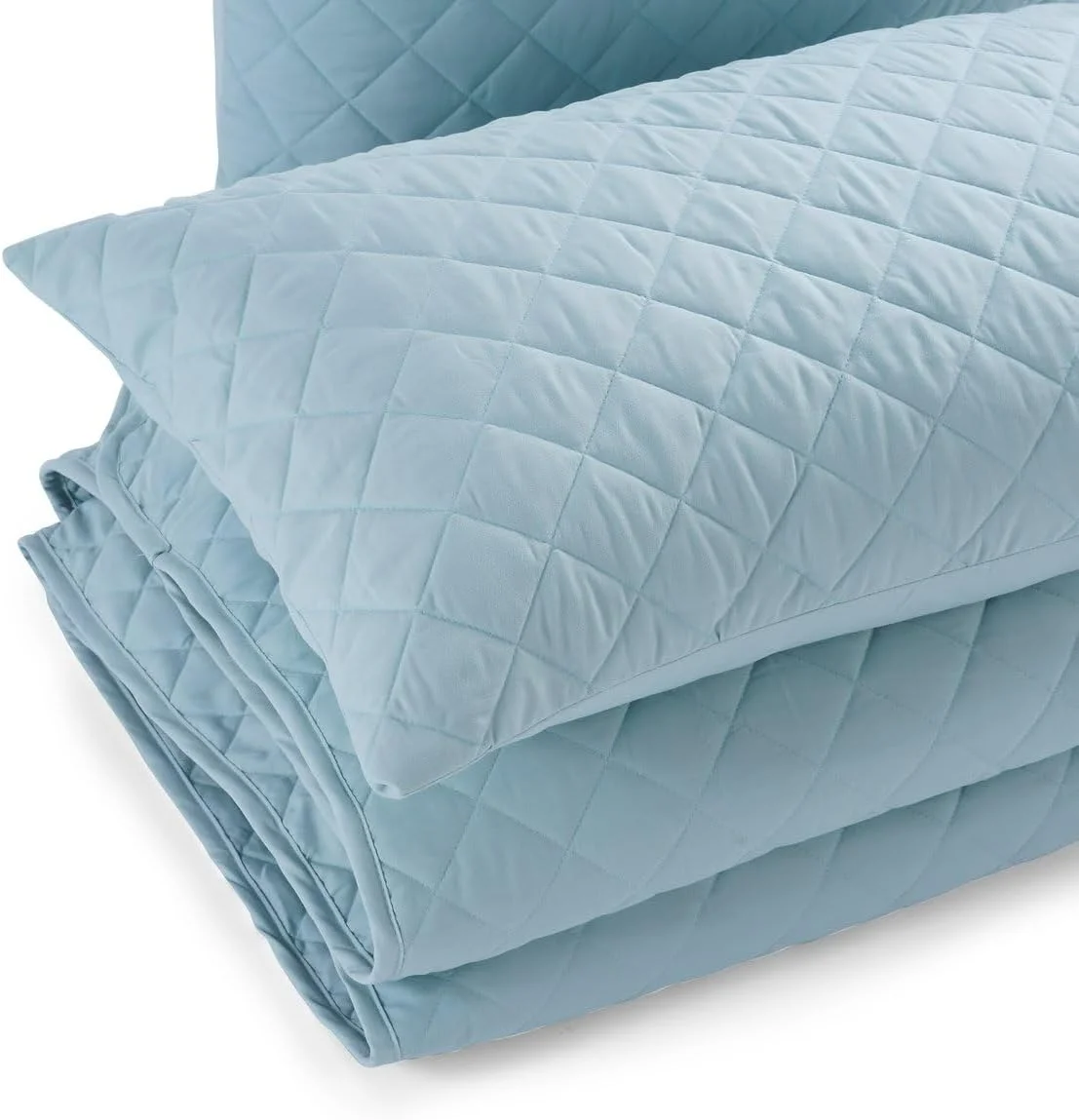 ست روتختی سه تکه طرح لوزی پان هوم ابعاد 220X240 سانتی متر - آبی