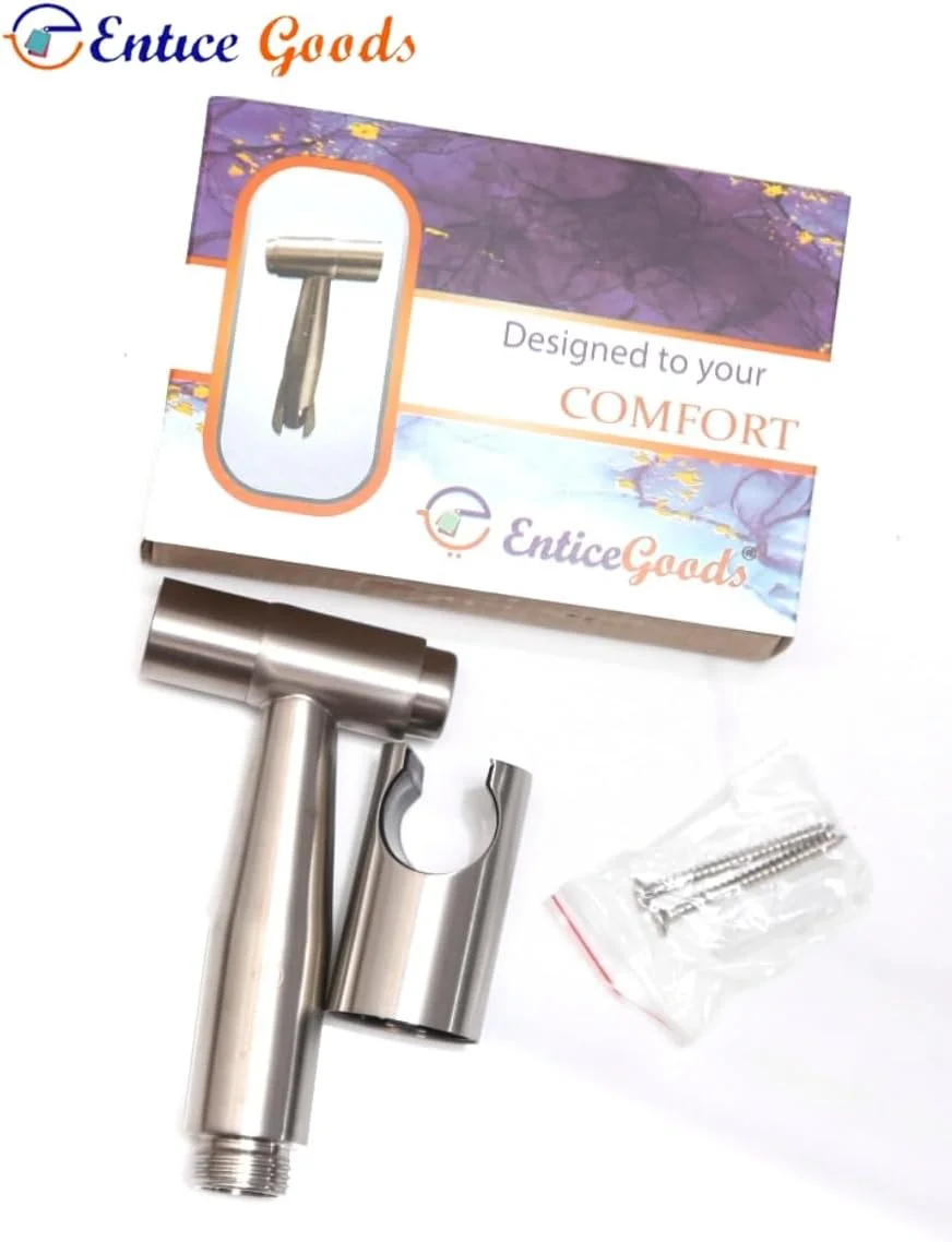 EnticeGoods | اسپری بیده دستی شاتاف، اسپری توالت پارچه ای، استیل ضد زنگ برس خورده، دوش حمام (دسته دکمه ای) EnticeGoods | اسپری بیده دستی شاتاف، اسپری توالت پارچه ای، استیل ضد زنگ برس خورده، دوش حمام (دسته دکمه ای)