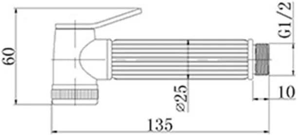 ست شیلنگ توالت فرنگی دستی برنجی Lquide، شیر دوش توالت، شیرآلات مسی، طلایی