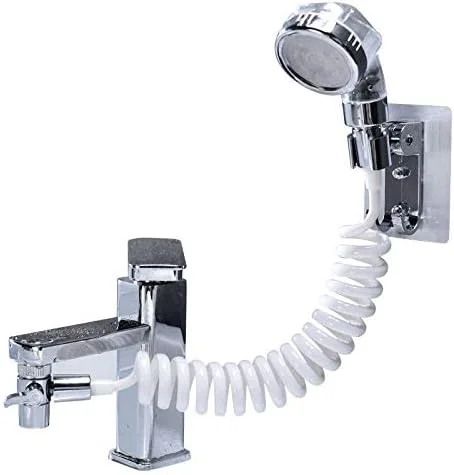 اتصال سر دوش به شلنگ سینک، اتصال ماده ای هواساز و دوش دستی با شلنگ، اسپری حمام حیوانات خانگی، دوش سگ، دوش دستی شستشوی مو برای اتاق خدمات، حمام، وان لباسشویی