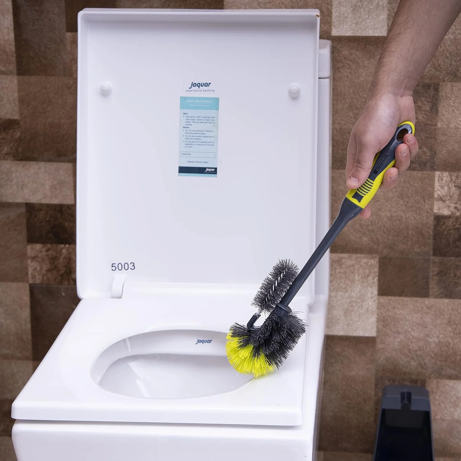 برس توالت رویال فورد مدل RF2372GR به همراه جا برس - نگهداری آسان و قابل حمل با دسته راحت | طراحی جمع و جور | رفع گرفتگی توالت و لوله ها | ایده آل برای استفاده در خانه و محل کار - خاکستری