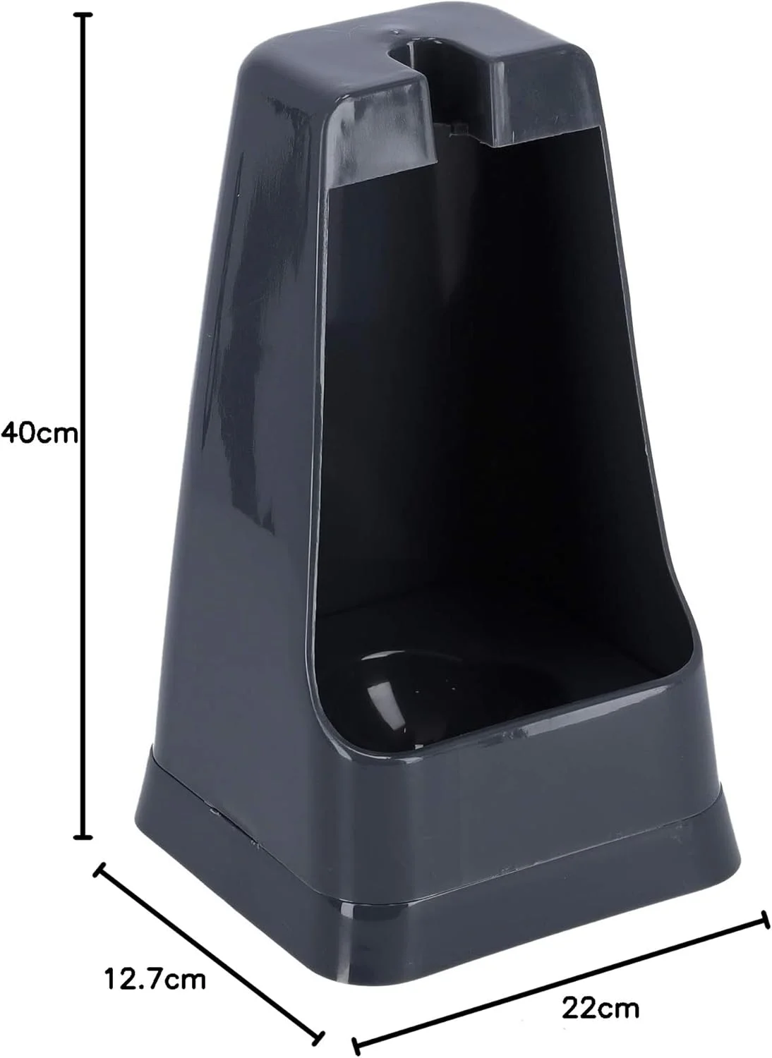 برس توالت رویال فورد مدل RF2372GR به همراه جا برس - نگهداری آسان و قابل حمل با دسته راحت | طراحی جمع و جور | رفع گرفتگی توالت و لوله ها | ایده آل برای استفاده در خانه و محل کار - خاکستری