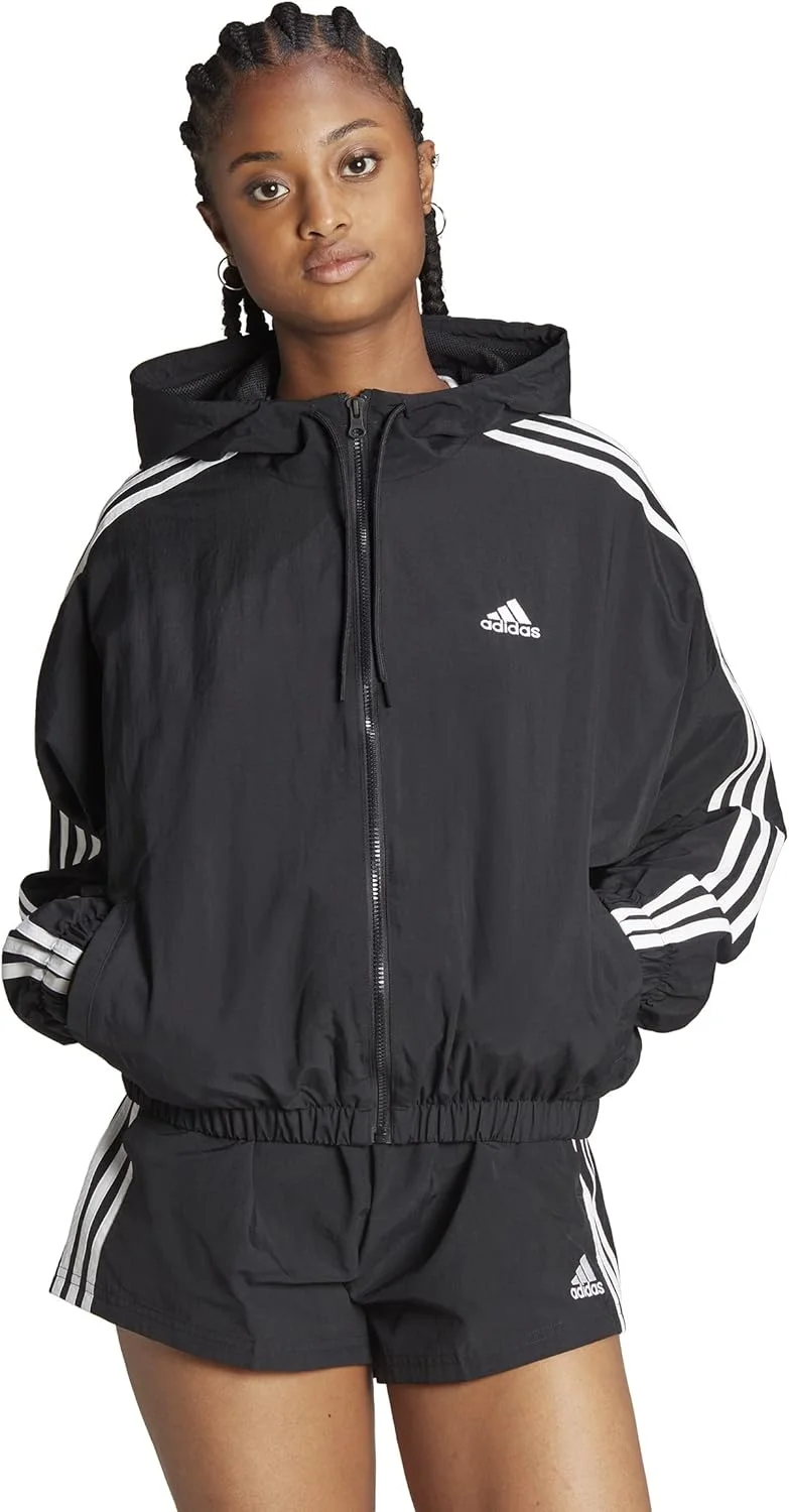 بادگیر زنانه آدیداس Essentials 3-Stripes بافت مشکی، سایز M بادگیر زنانه آدیداس Essentials 3-Stripes بافت مشکی، سایز M