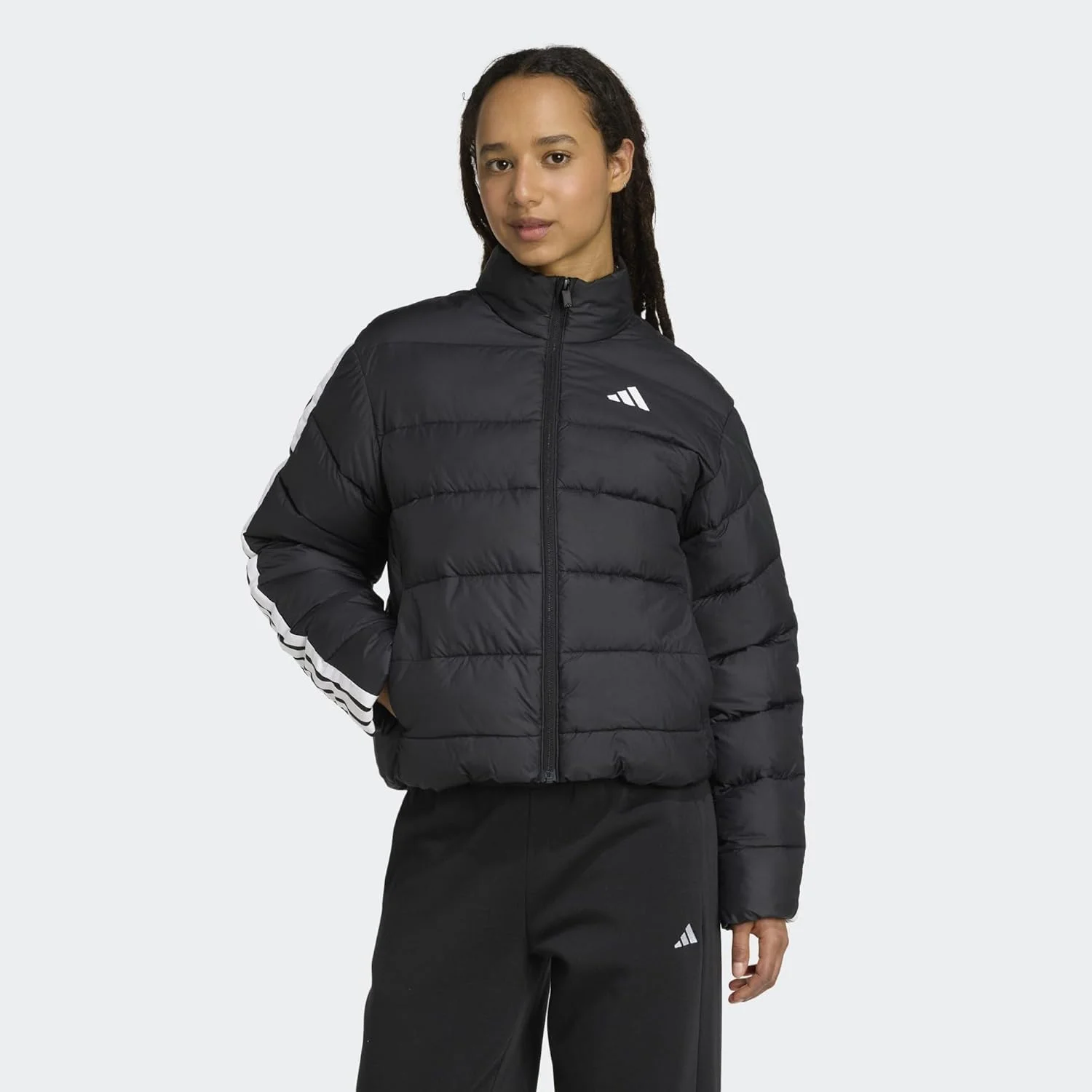 کاپشن زنانه آدیداس مدل Essentials Climawarm 3 Stripes